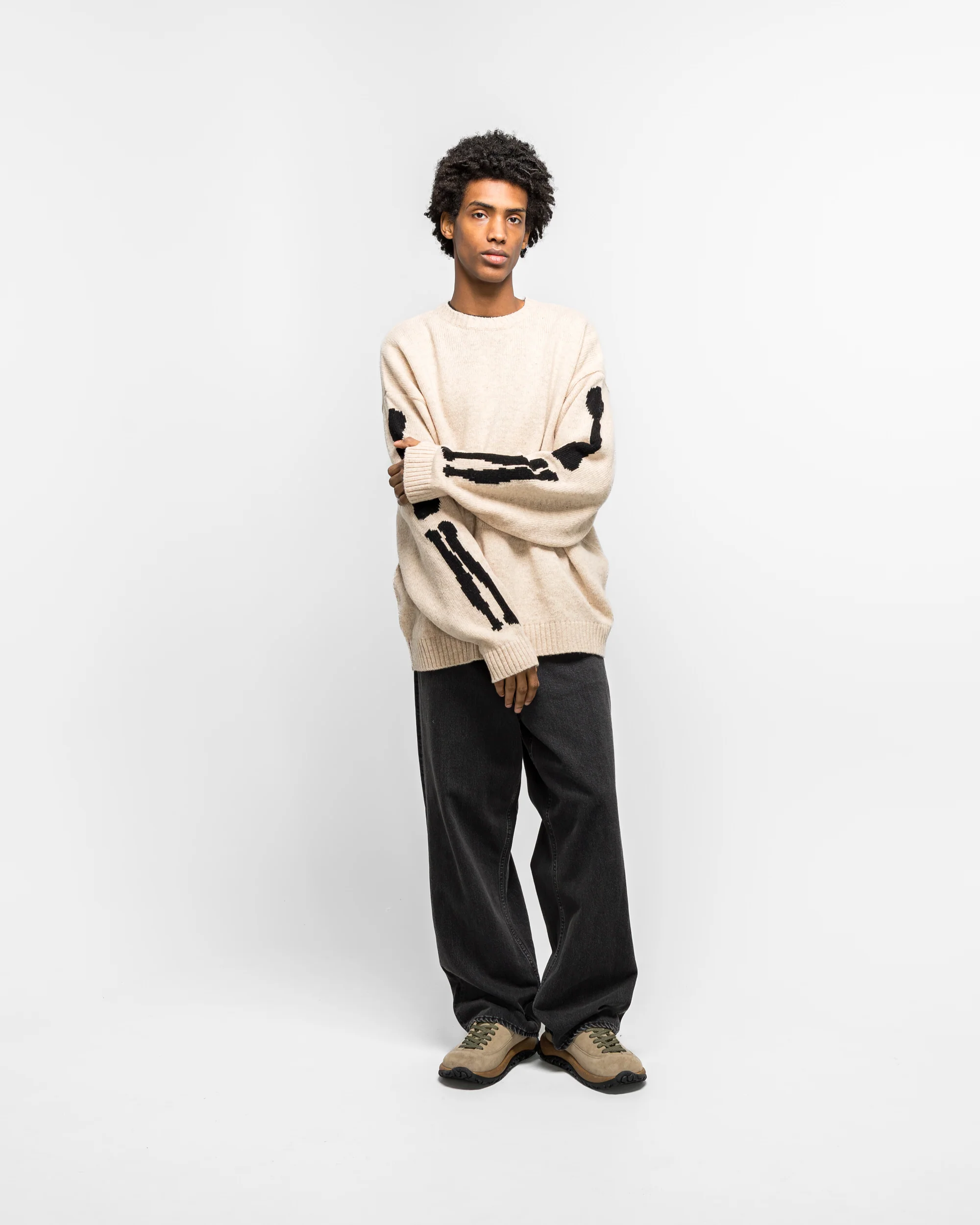 5G Wool BONE Crew Sweater - Natural - Image 6