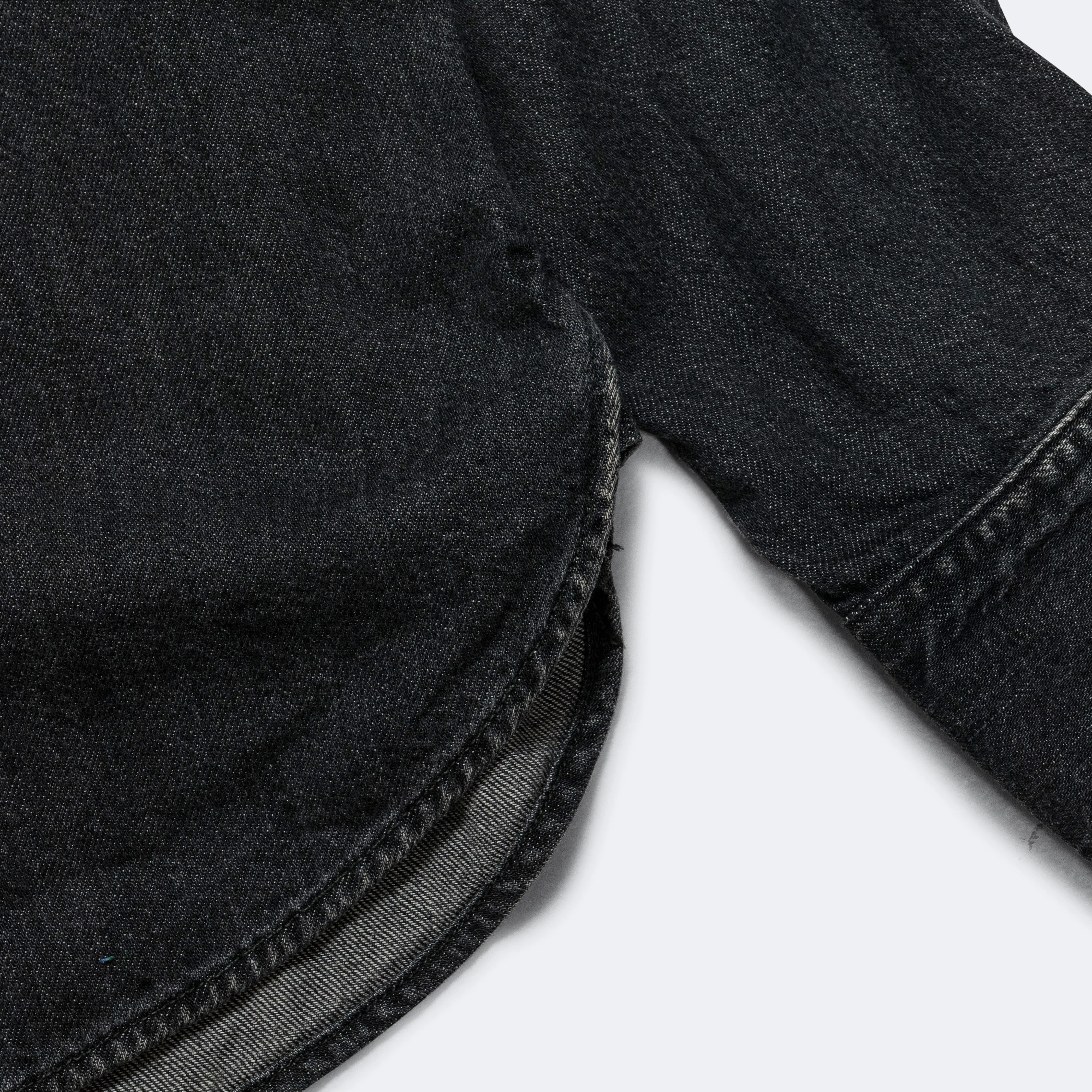 8ozBlack Denim Western Shirt (STUDS) - Black - Image 5
