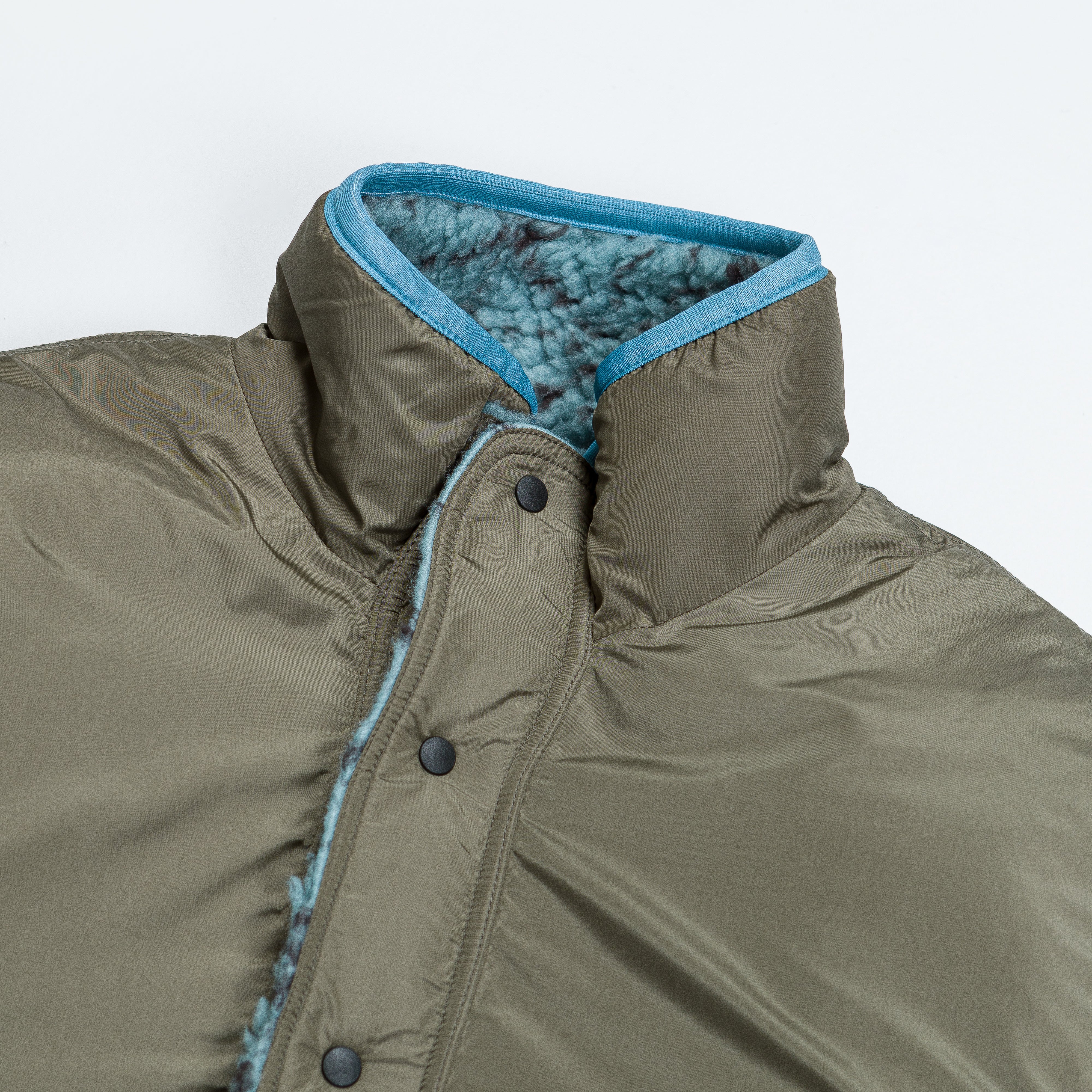 DO-GI SASHIKO BOA Fleece Reversible Blouson Blue - Image 4