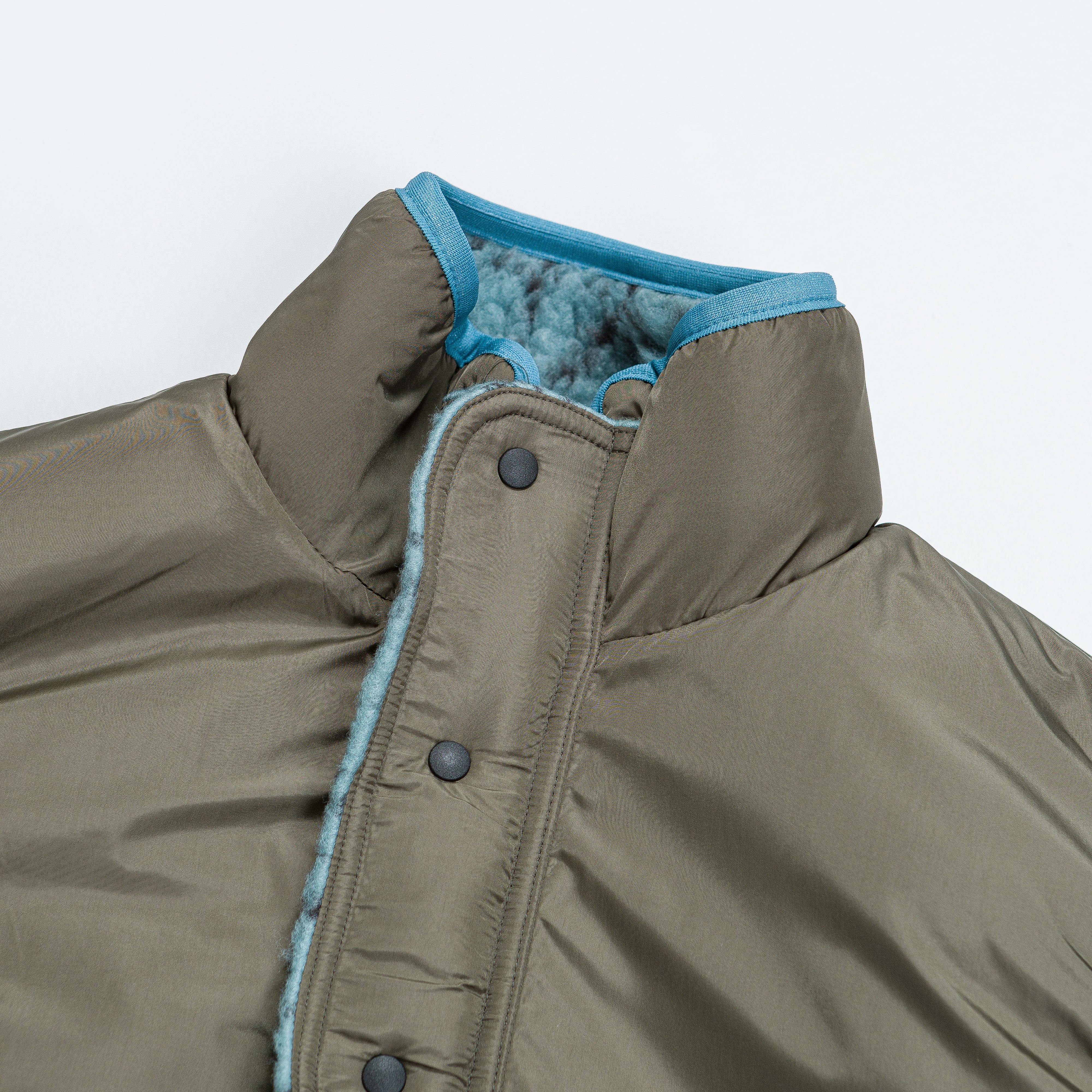 DO-GI SASHIKO Boa Fleece Reversible Vest - Blue - Image 4