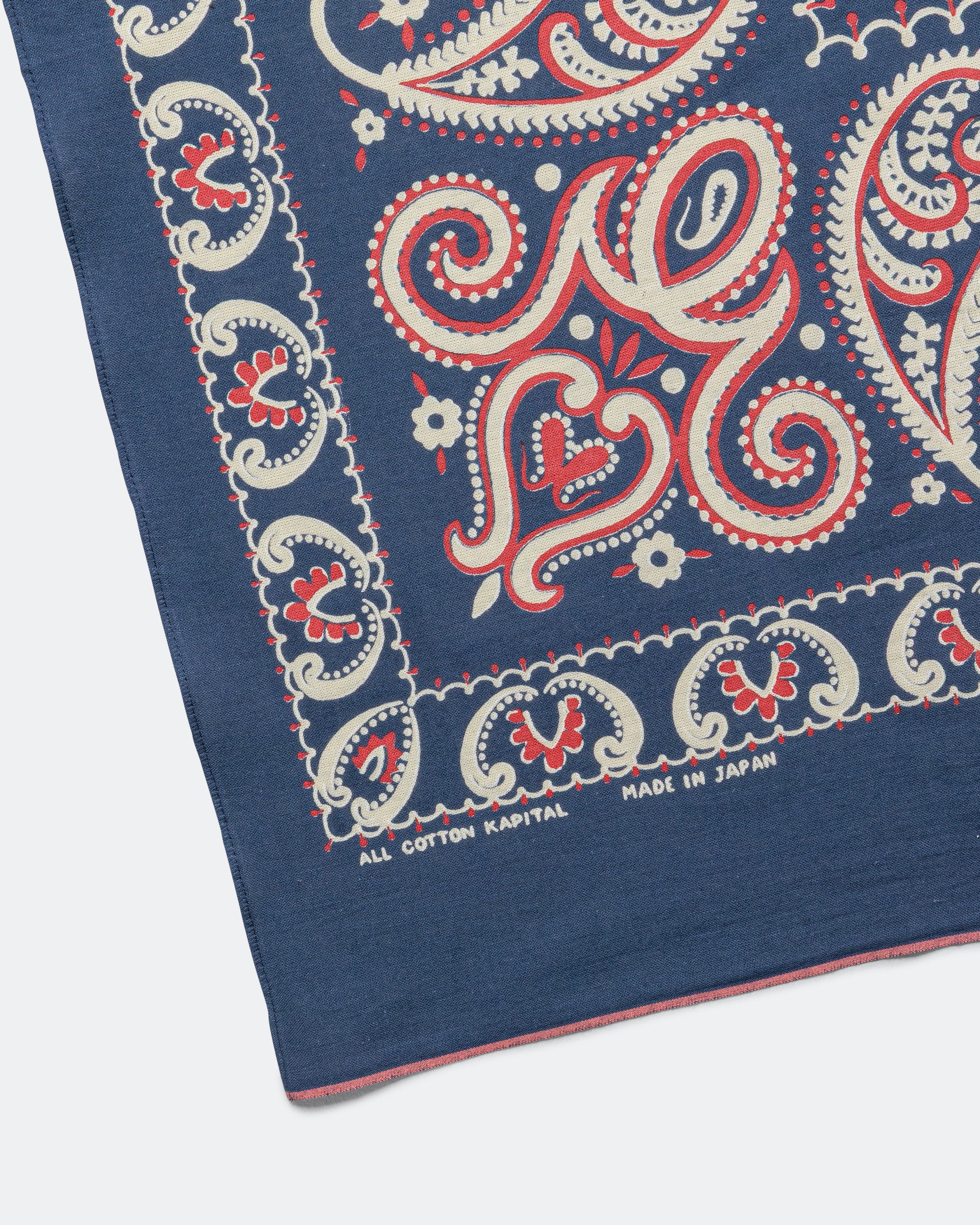 Fastcolor Selvedge Bandanna (SAMBO Paisley) 20x20 - Navy - Image 2