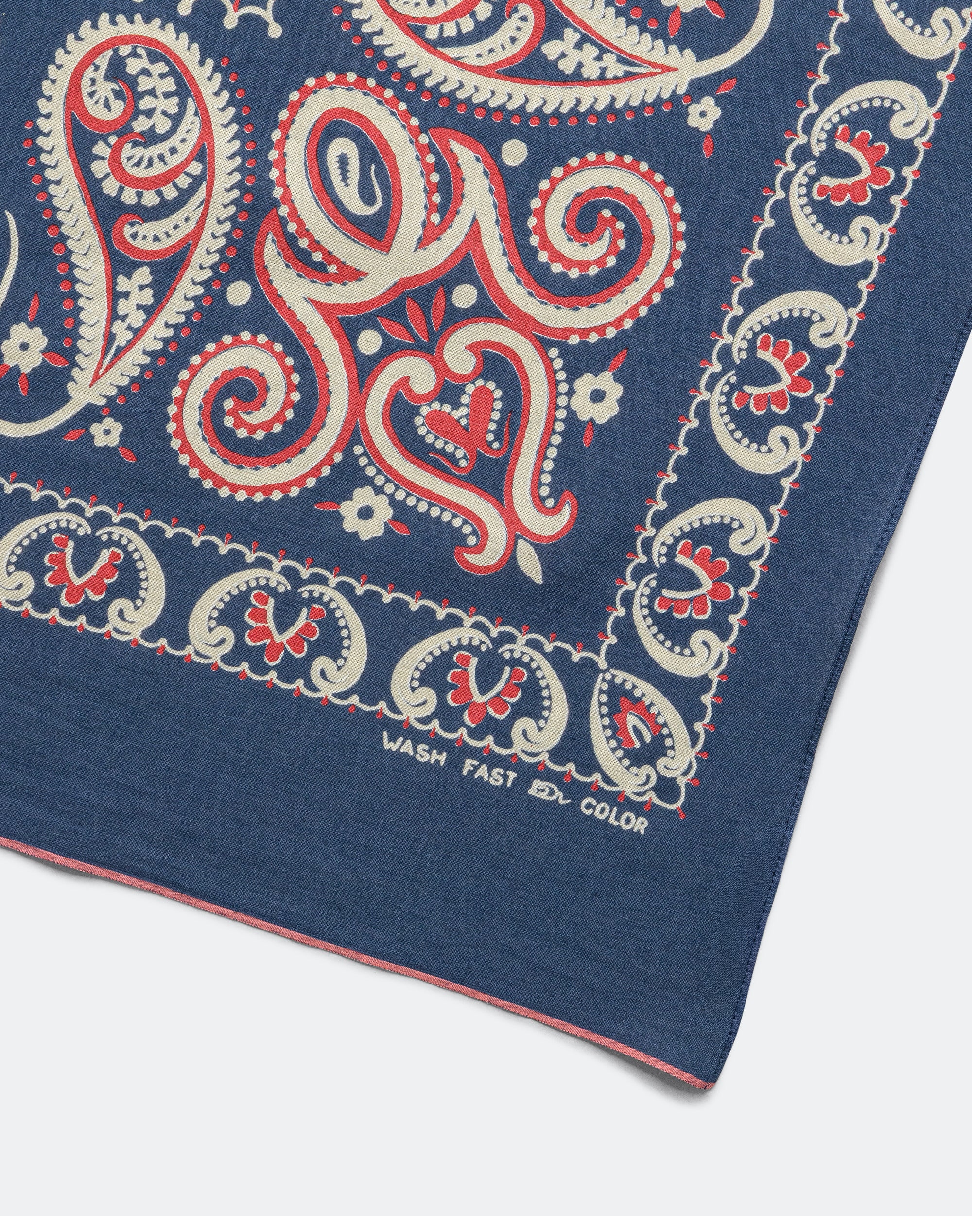 Fastcolor Selvedge Bandanna (SAMBO Paisley) 20x20 - Navy - Image 3