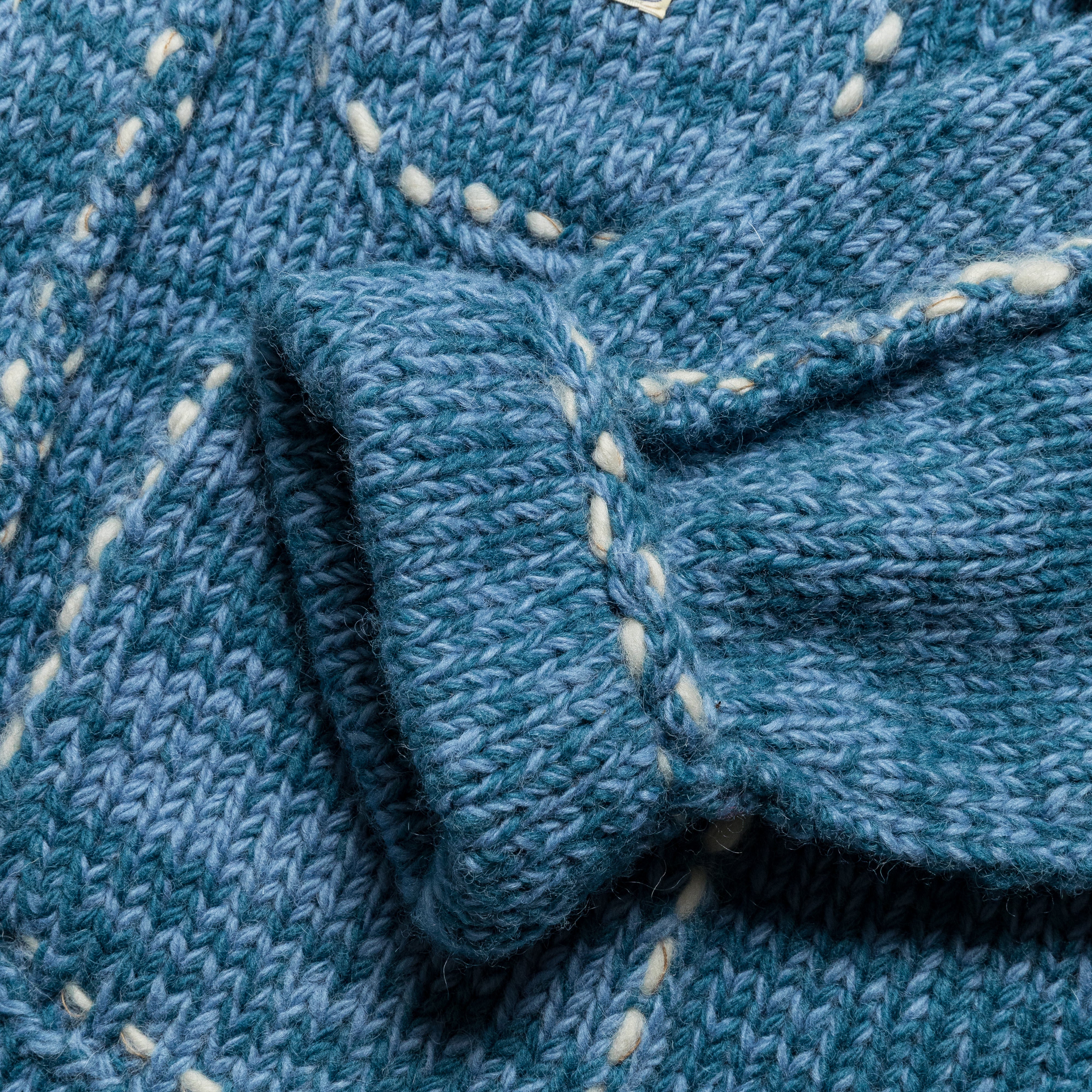 Hand Knit Cowichan RAILROAD JKT - Navy - Image 3