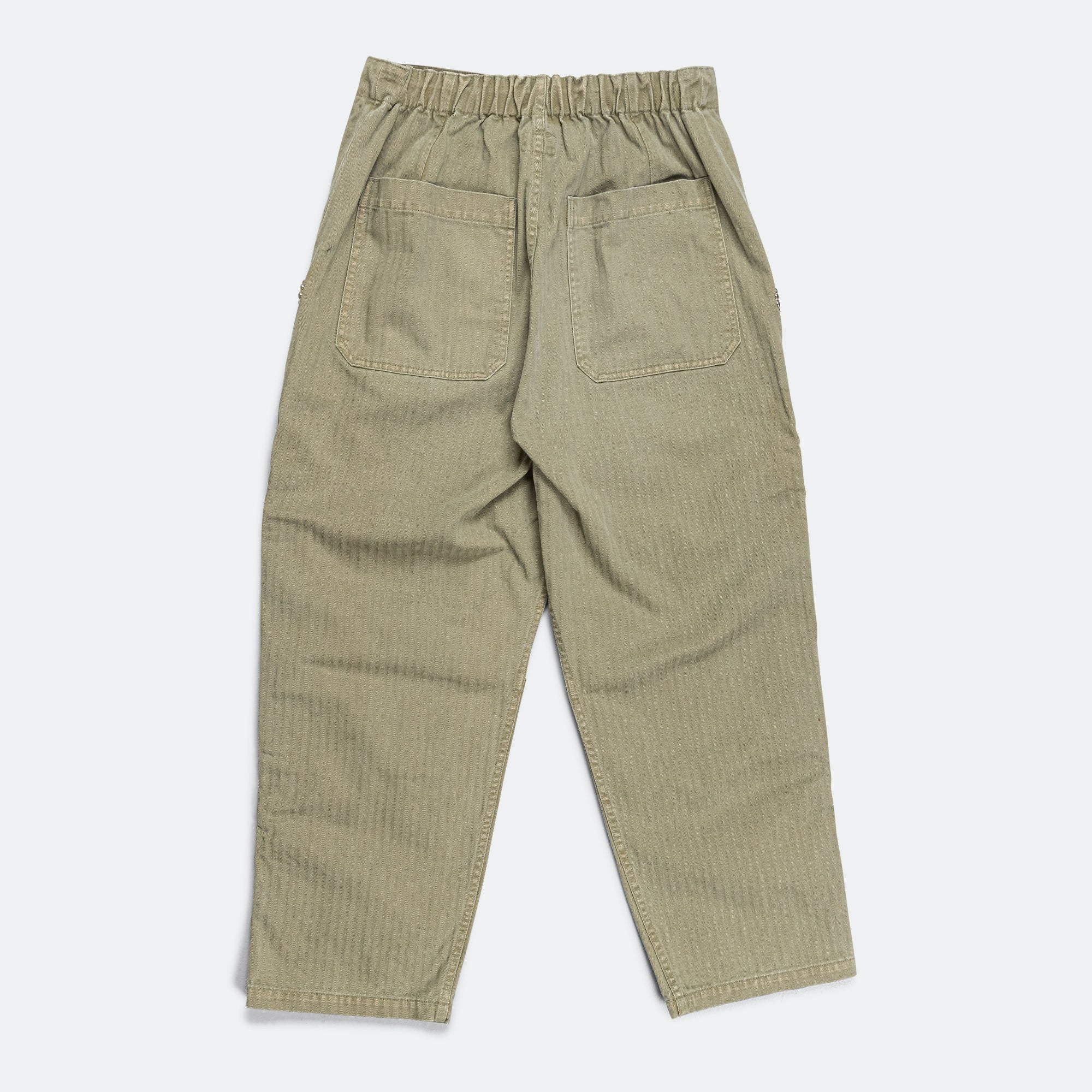 Sulfur Herringbone EASY BAKER Pants (STUDS Remake) - Khaki - Image 2