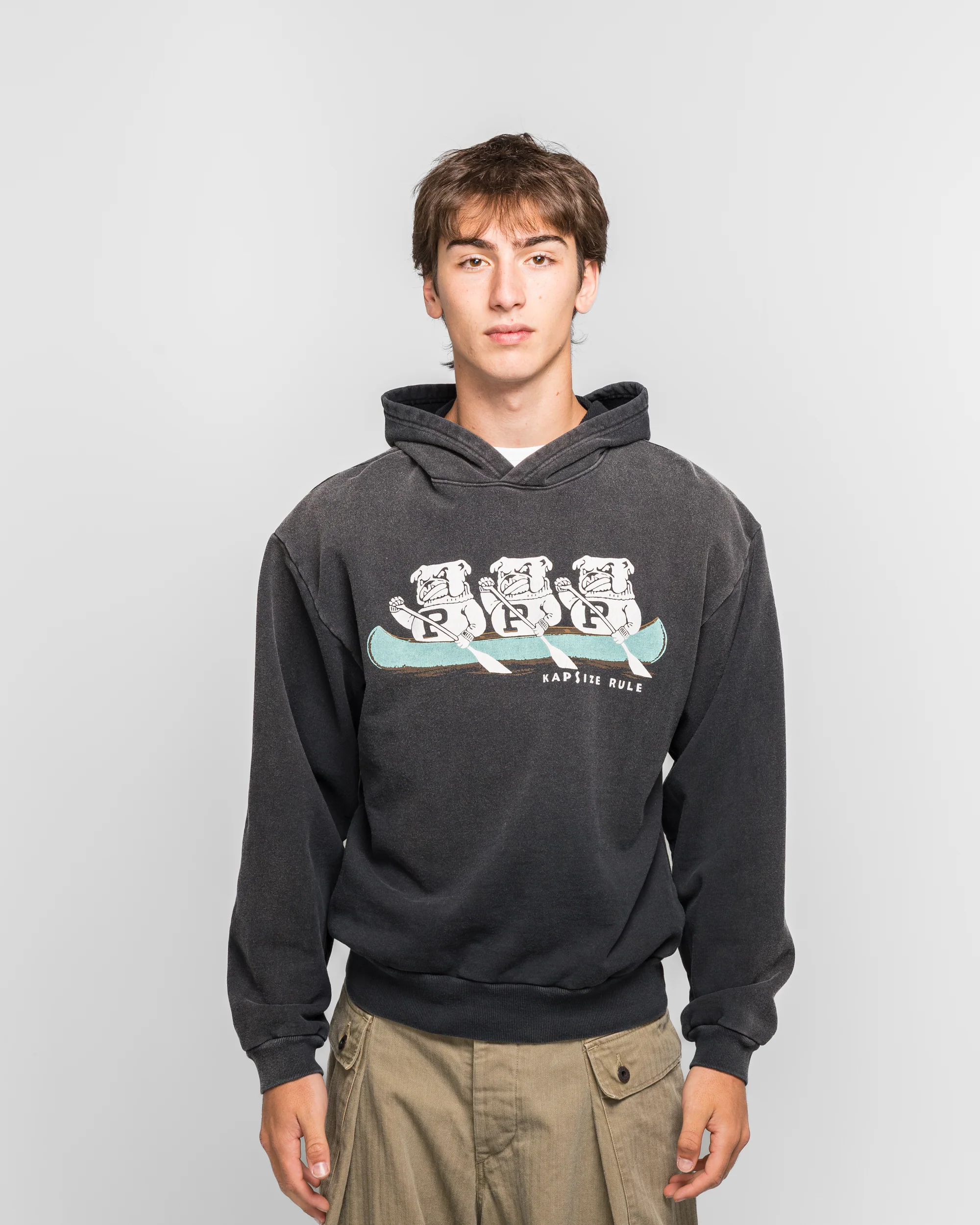 SWT Knit Hoodie ('P' BULLDOG) - Black - Image 2