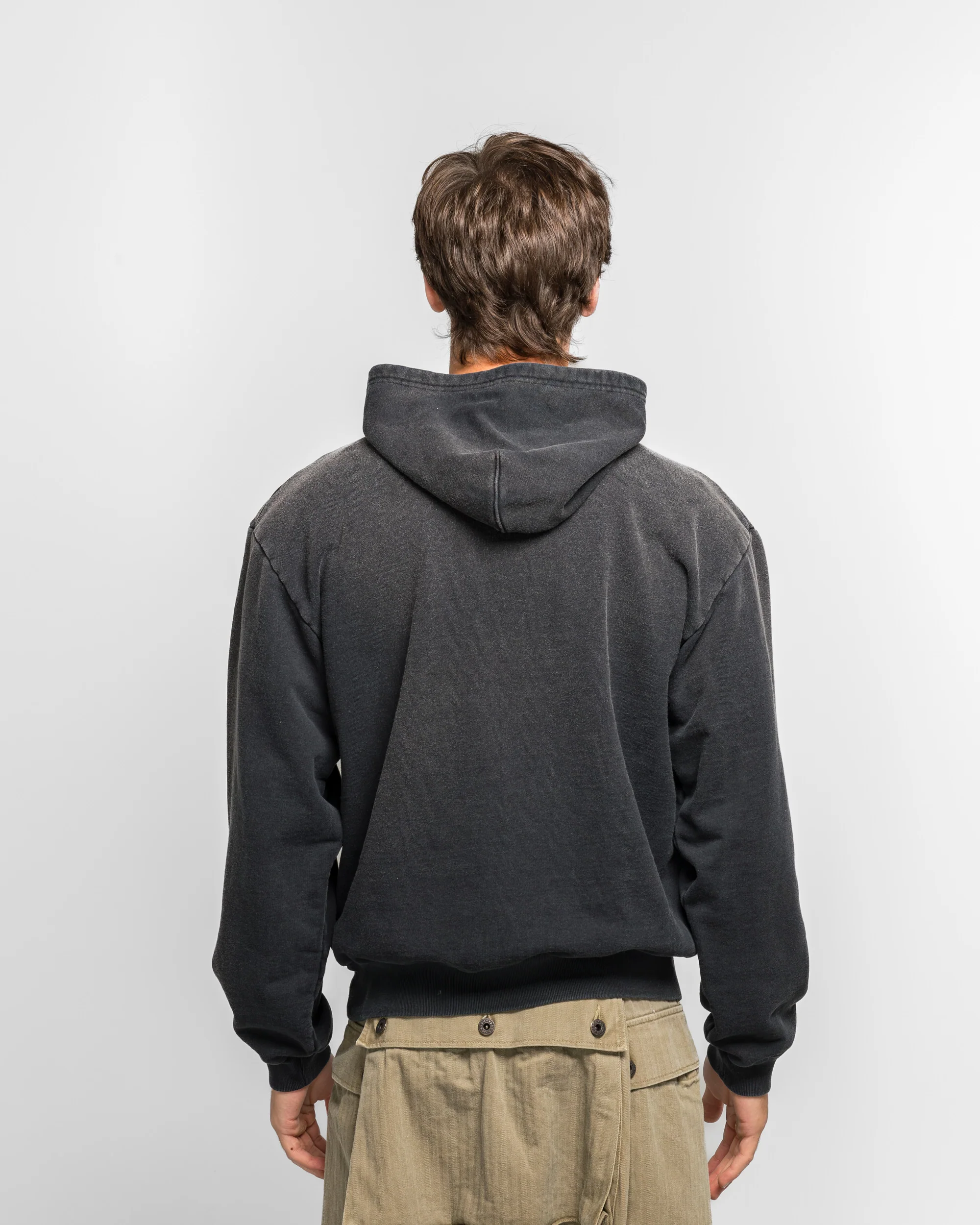 SWT Knit Hoodie ('P' BULLDOG) - Black - Image 4