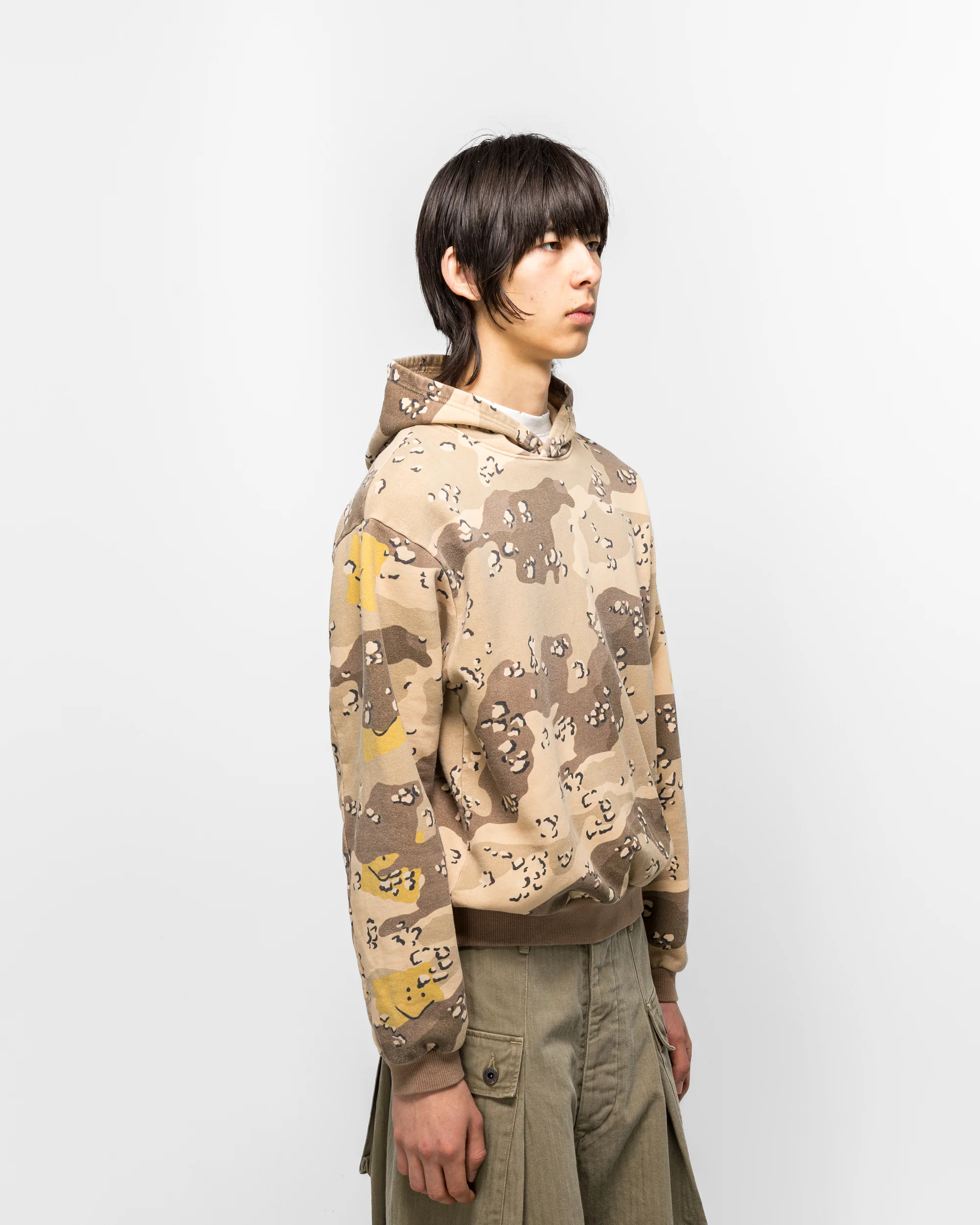SWT Knit PECKISH CHOCO-CHIP Camo Hoodie - Beige - Image 3