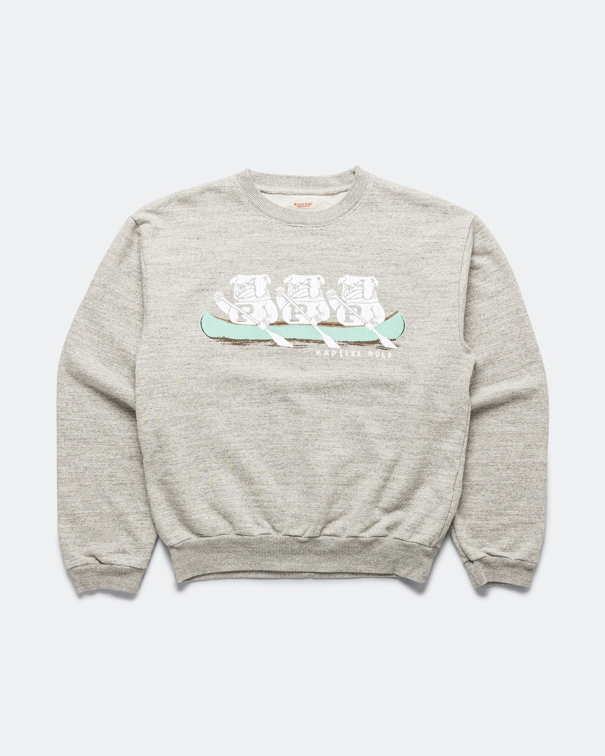 TOP SWT Knit Crew SWT ('P' BULLDOG) - Top Grey