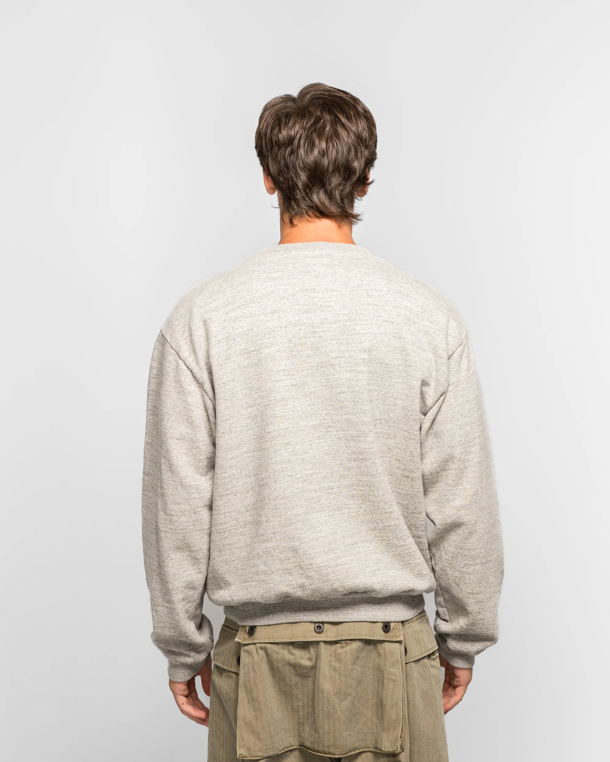 TOP SWT Knit Crew SWT ('P' BULLDOG) - Top Grey - Image 4