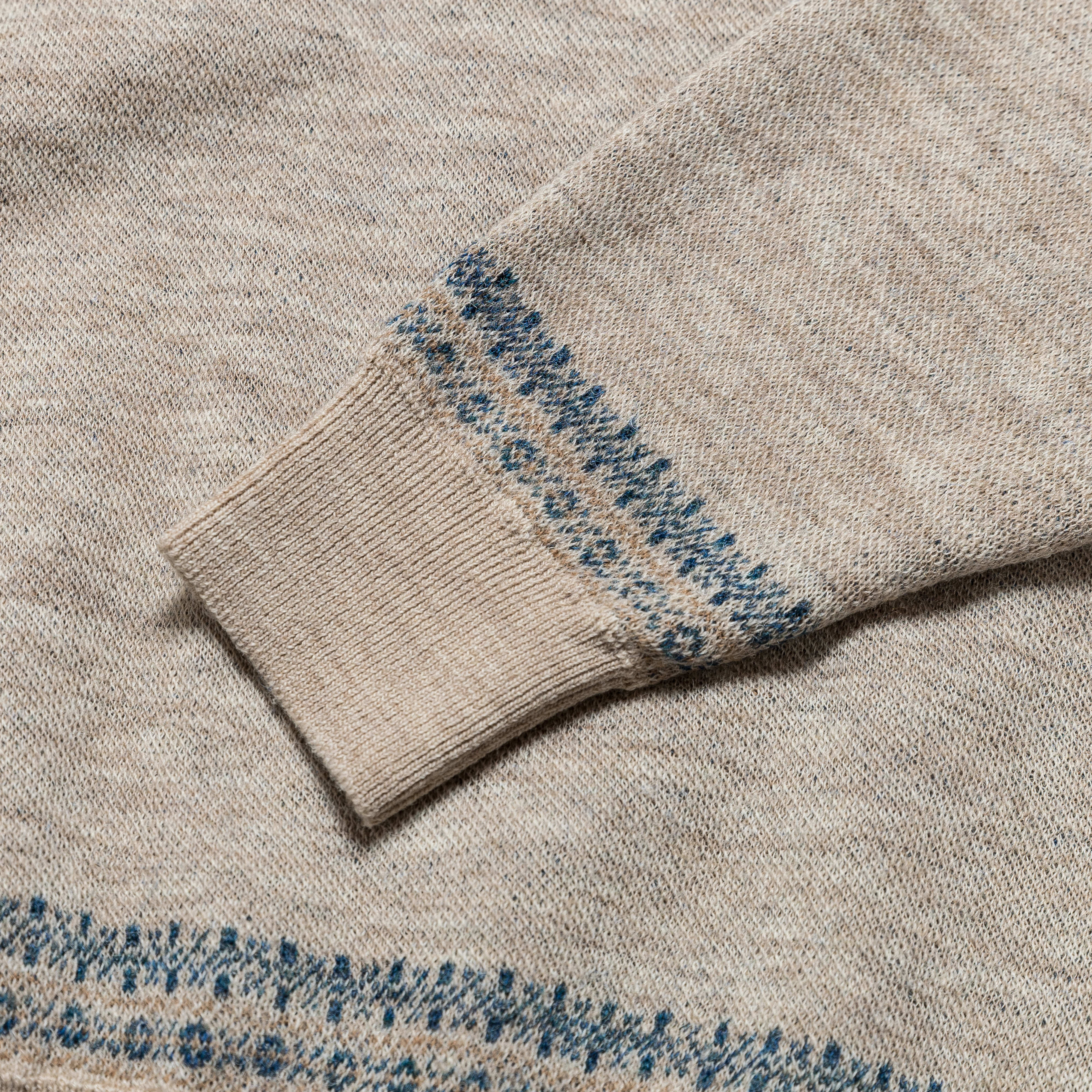 12G Wool Bandana Crew Sweater - Navy - Image 3