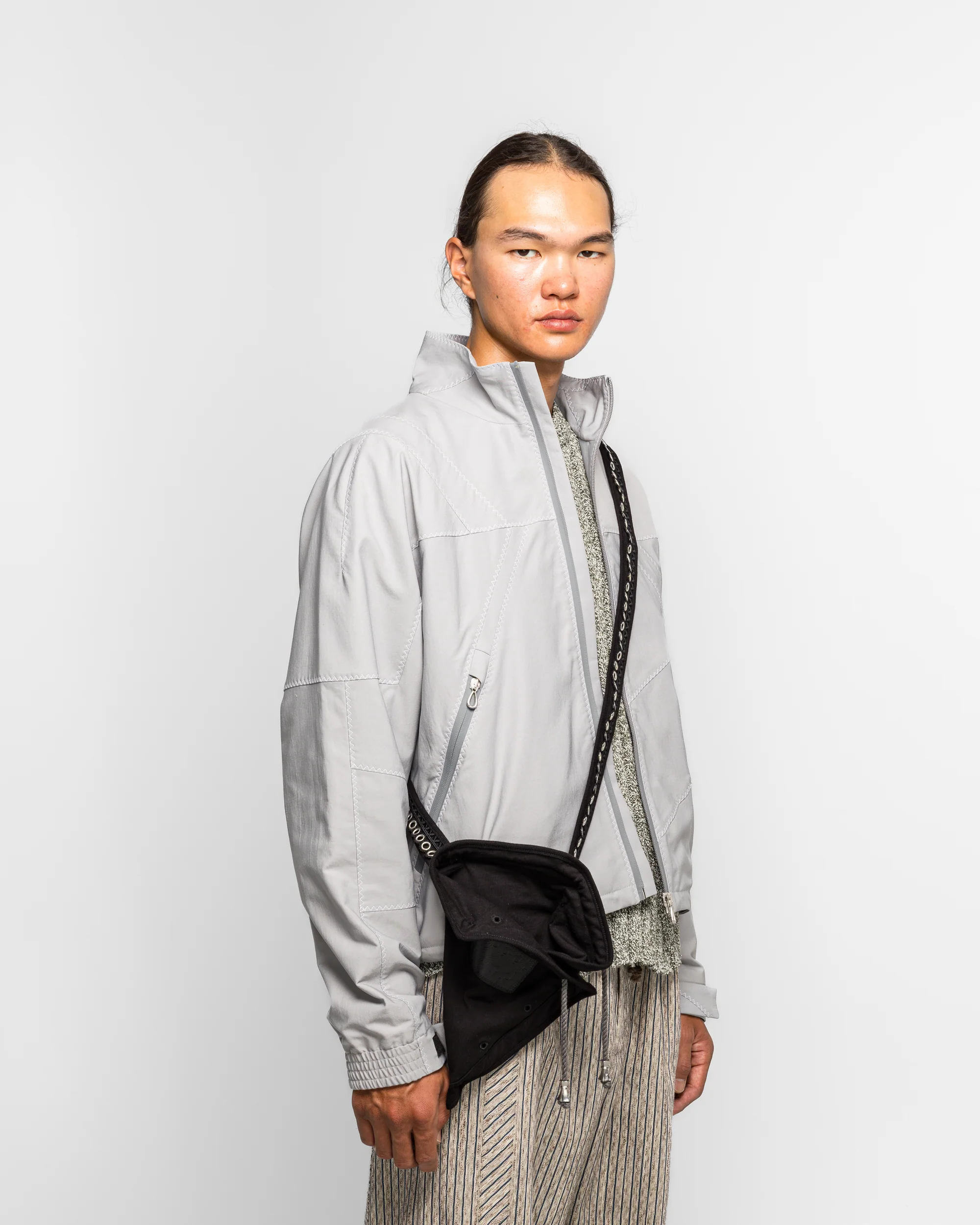 Hatha Jersey Bag - Black Heavy Jersey - Image 2