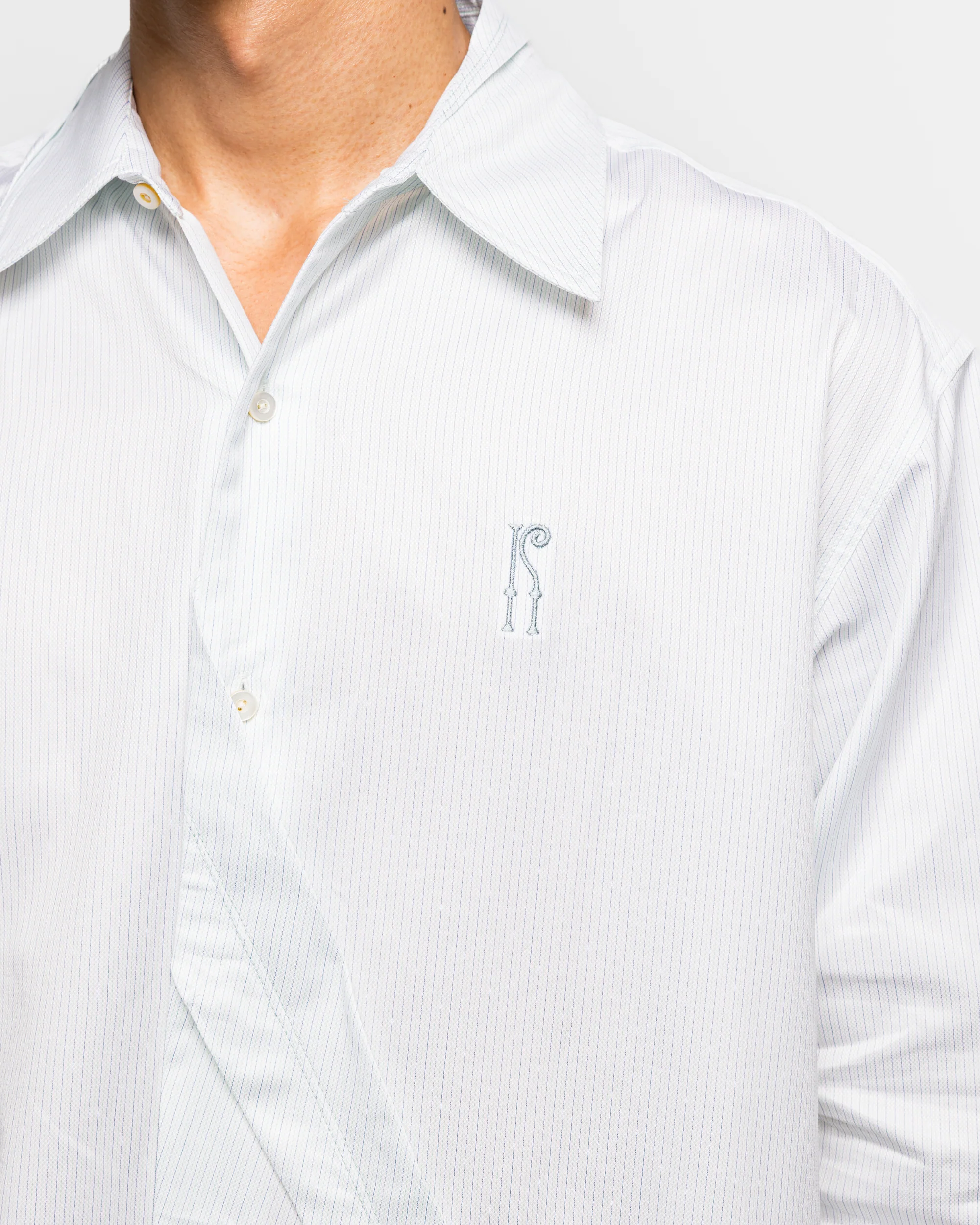 Ohne K-Dart Shirt - Blue/Green Double Stripe - Image 5
