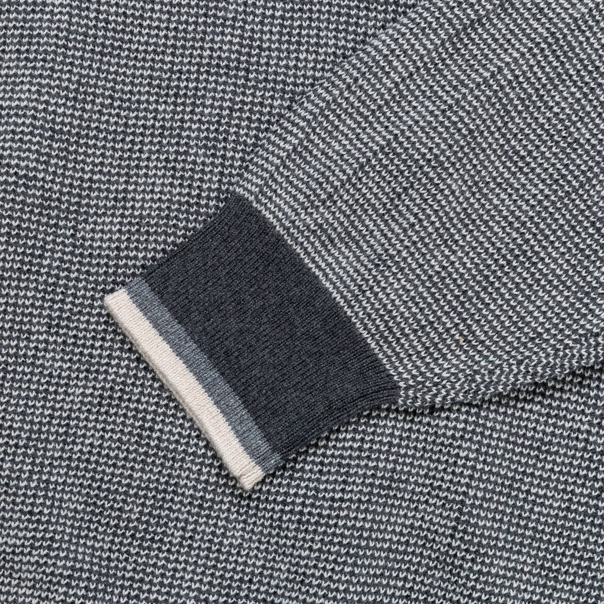 Knit Polo Collar Line - Charcoal Grey - Image 3