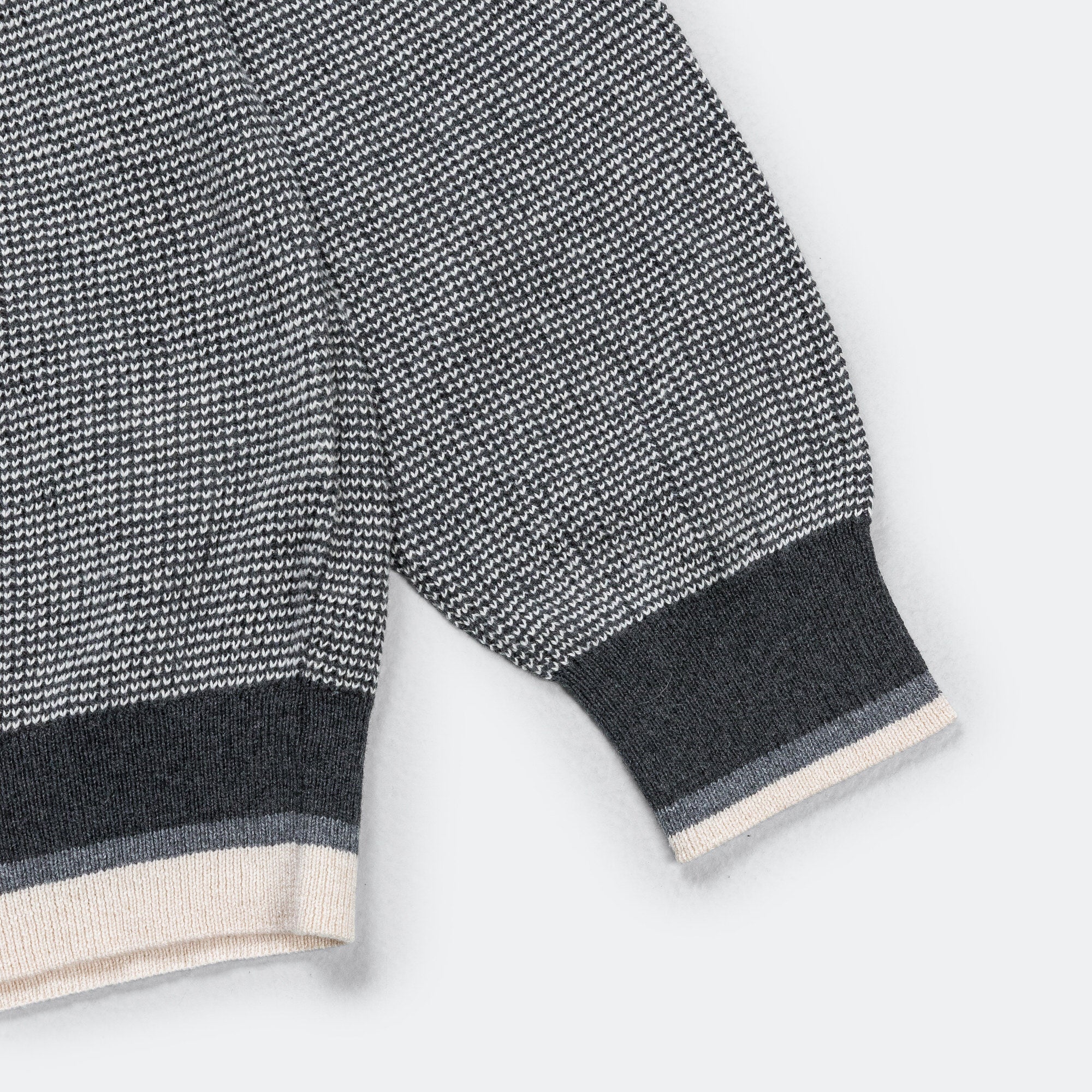 Knit Polo Collar Line - Charcoal Grey - Image 4