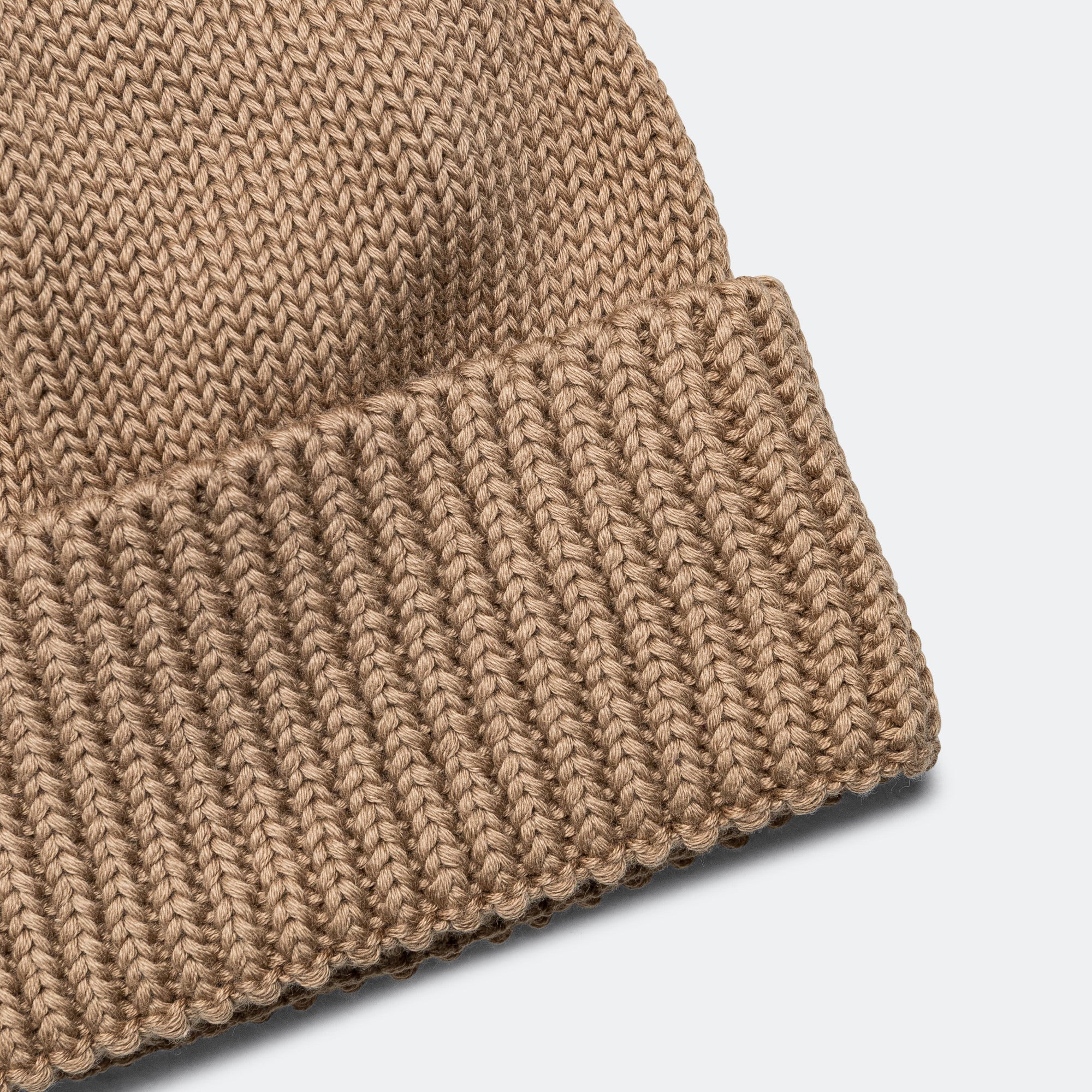 Knit Roll Watch Cap - Chestnut Brown - Image 3