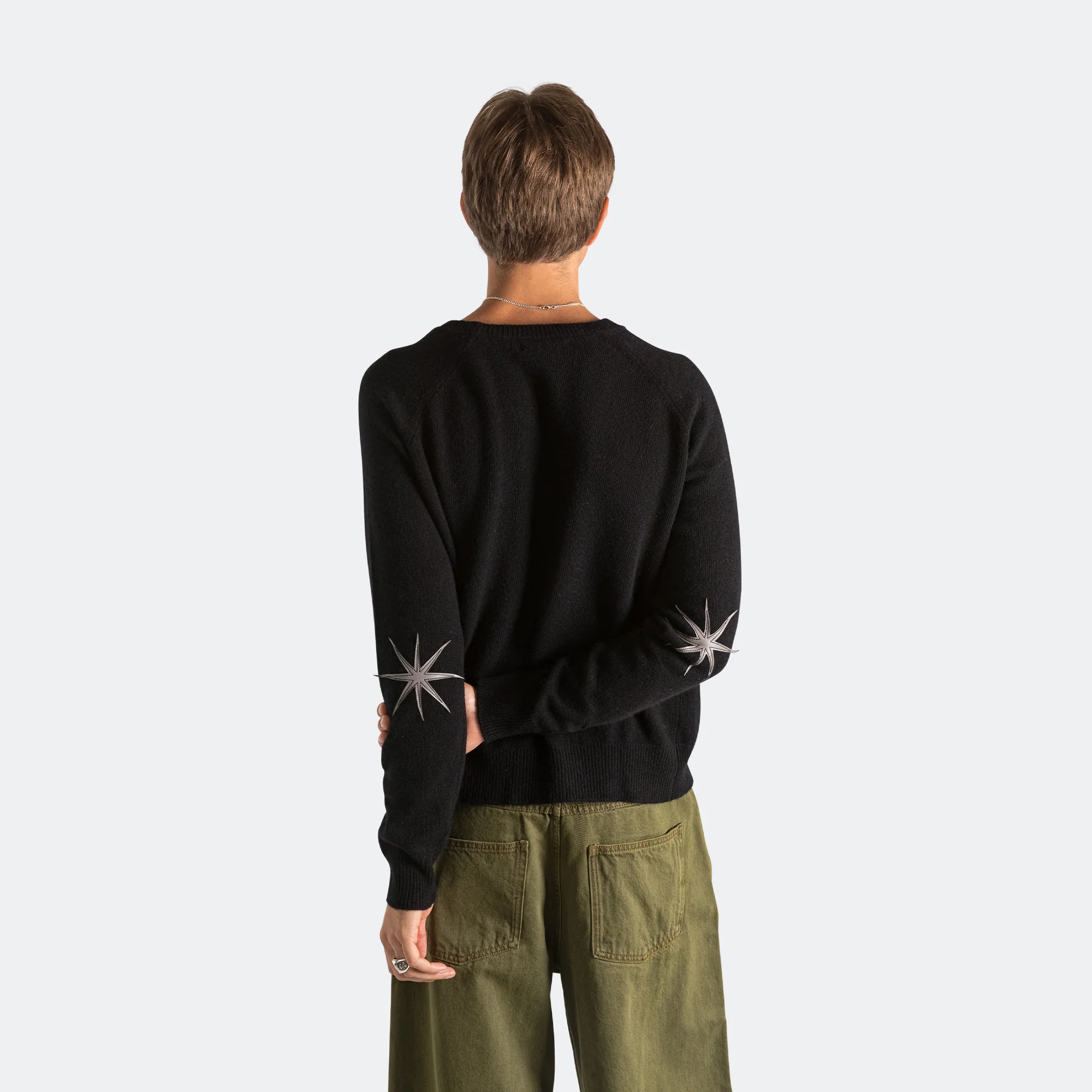 Lambswool Sweater - Black - Image 2