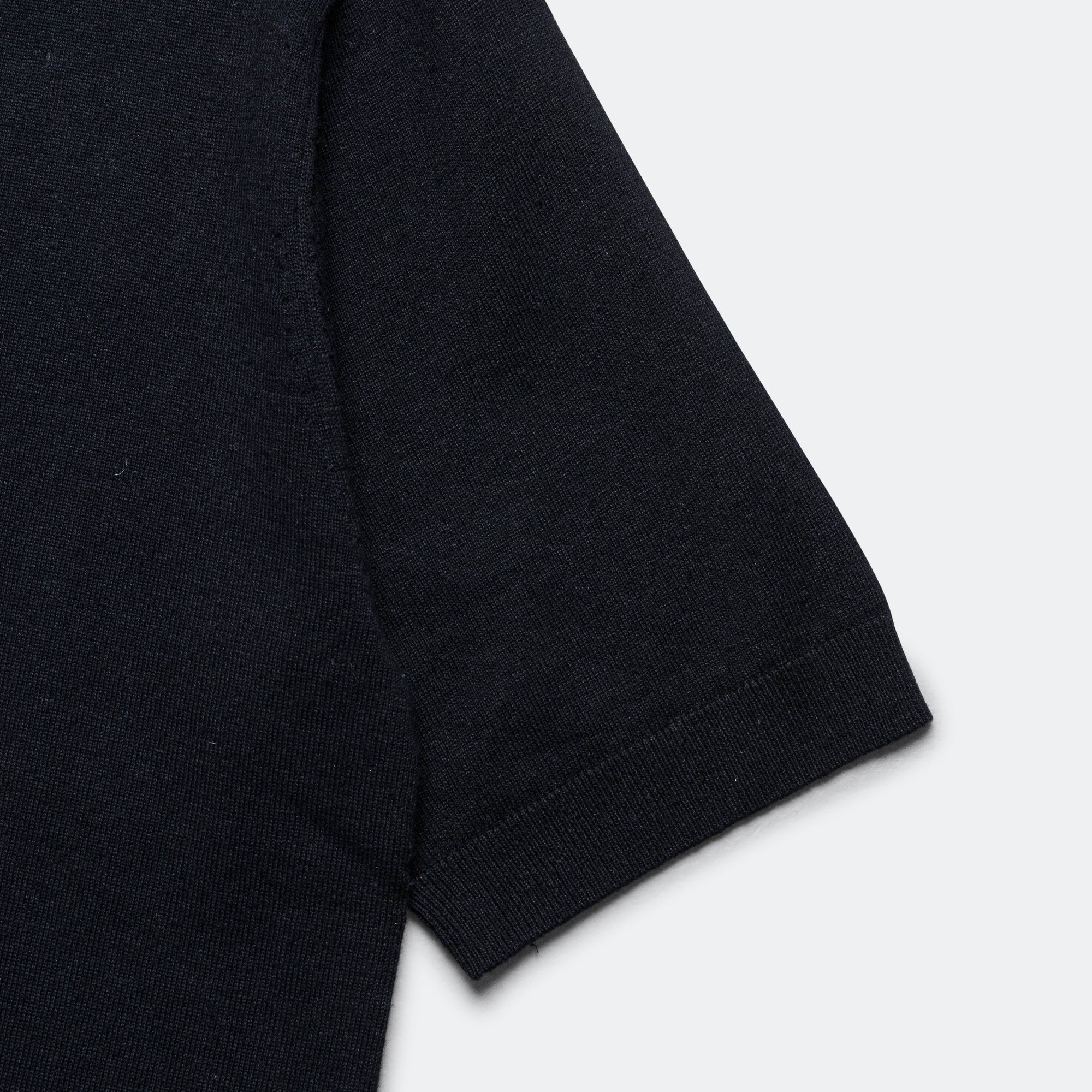 Leif Cotton Linen Polo - Dark Navy - Image 3