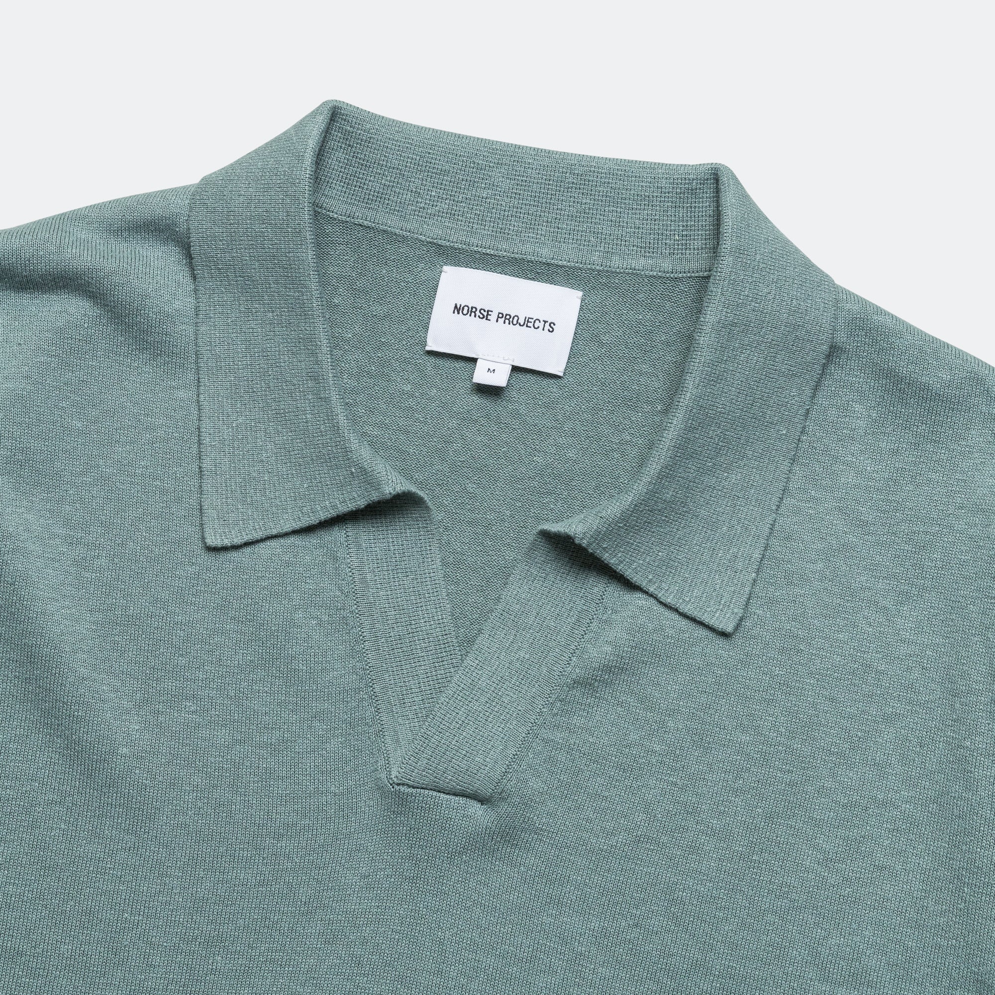 Leif Cotton Linen Polo - Greyish Blue - Image 2