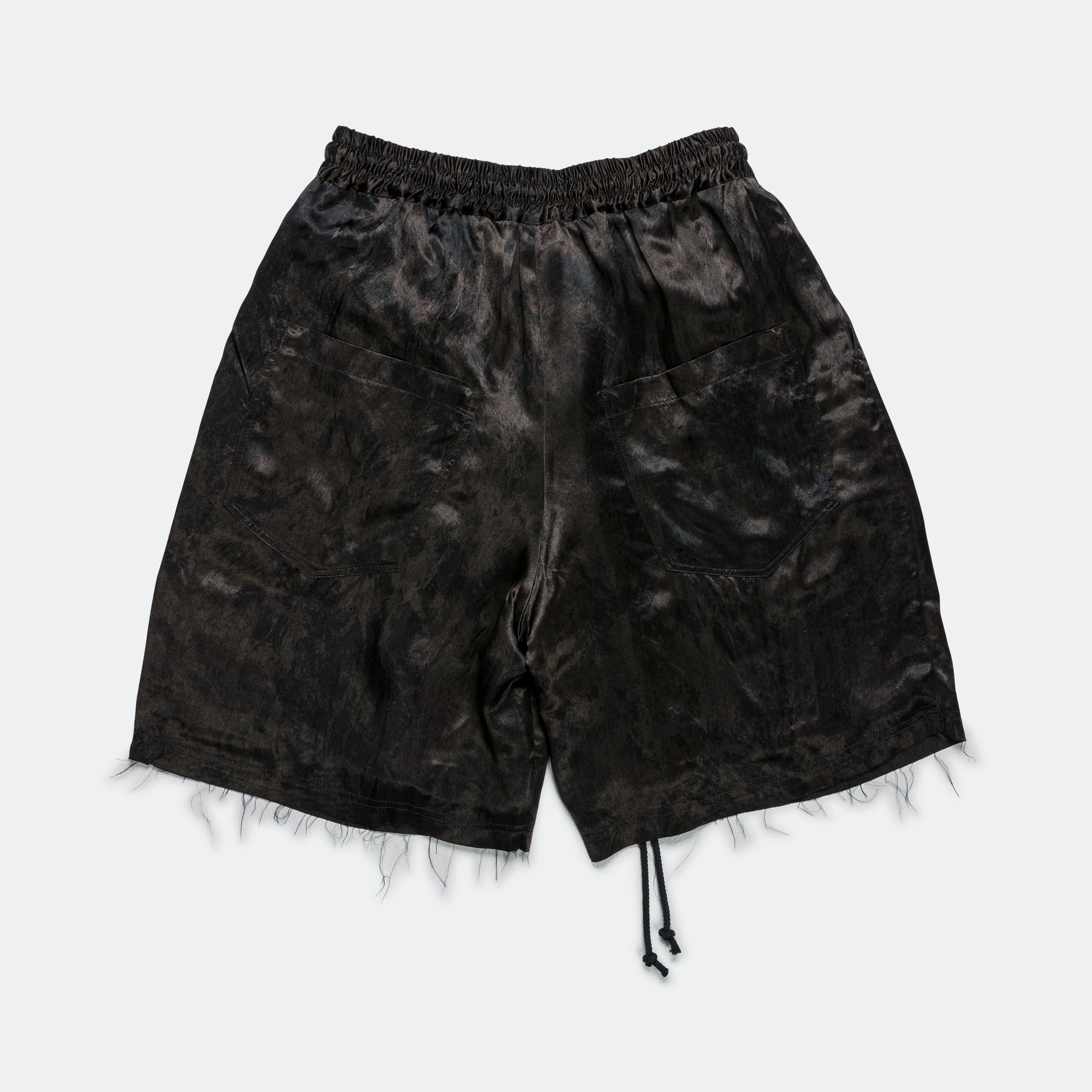 Lined Elasticed Shorts - Black Vintage Splatter - Image 2