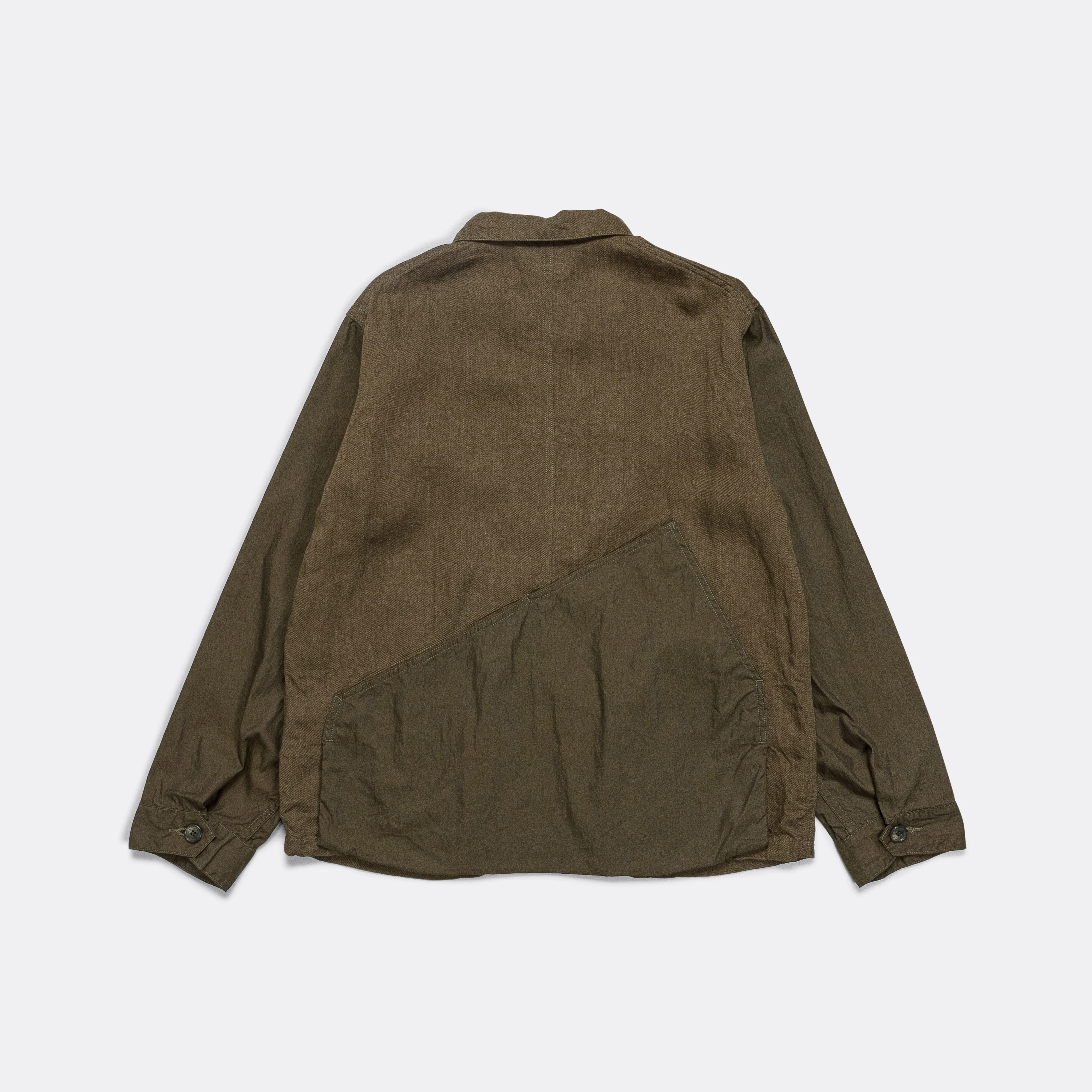 Linen Chino Cloth x Gabardine RINGOMAN Coverall - Khaki - Image 2