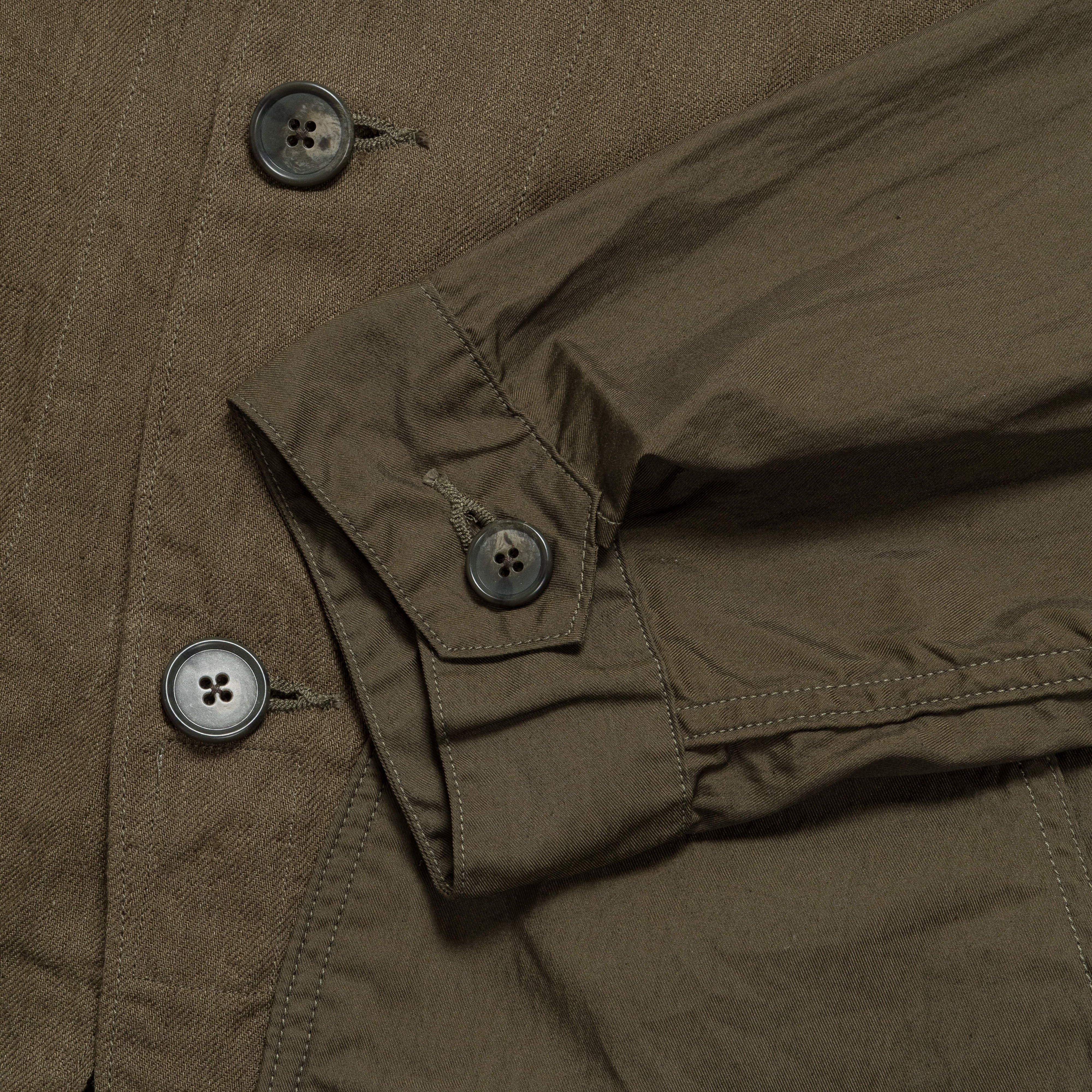 Linen Chino Cloth x Gabardine RINGOMAN Coverall - Khaki - Image 4