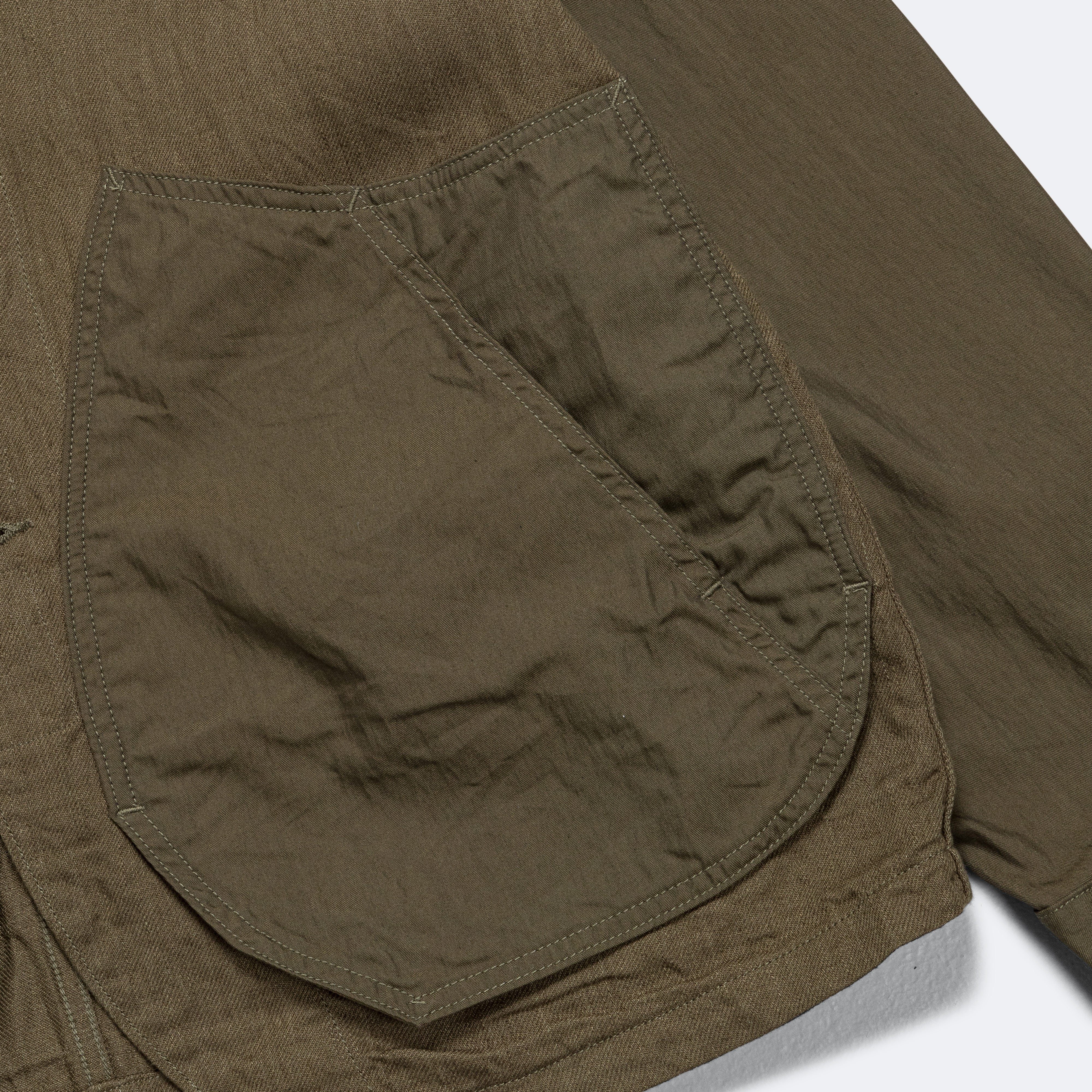 Linen Chino Cloth x Gabardine RINGOMAN Coverall - Khaki - Image 5