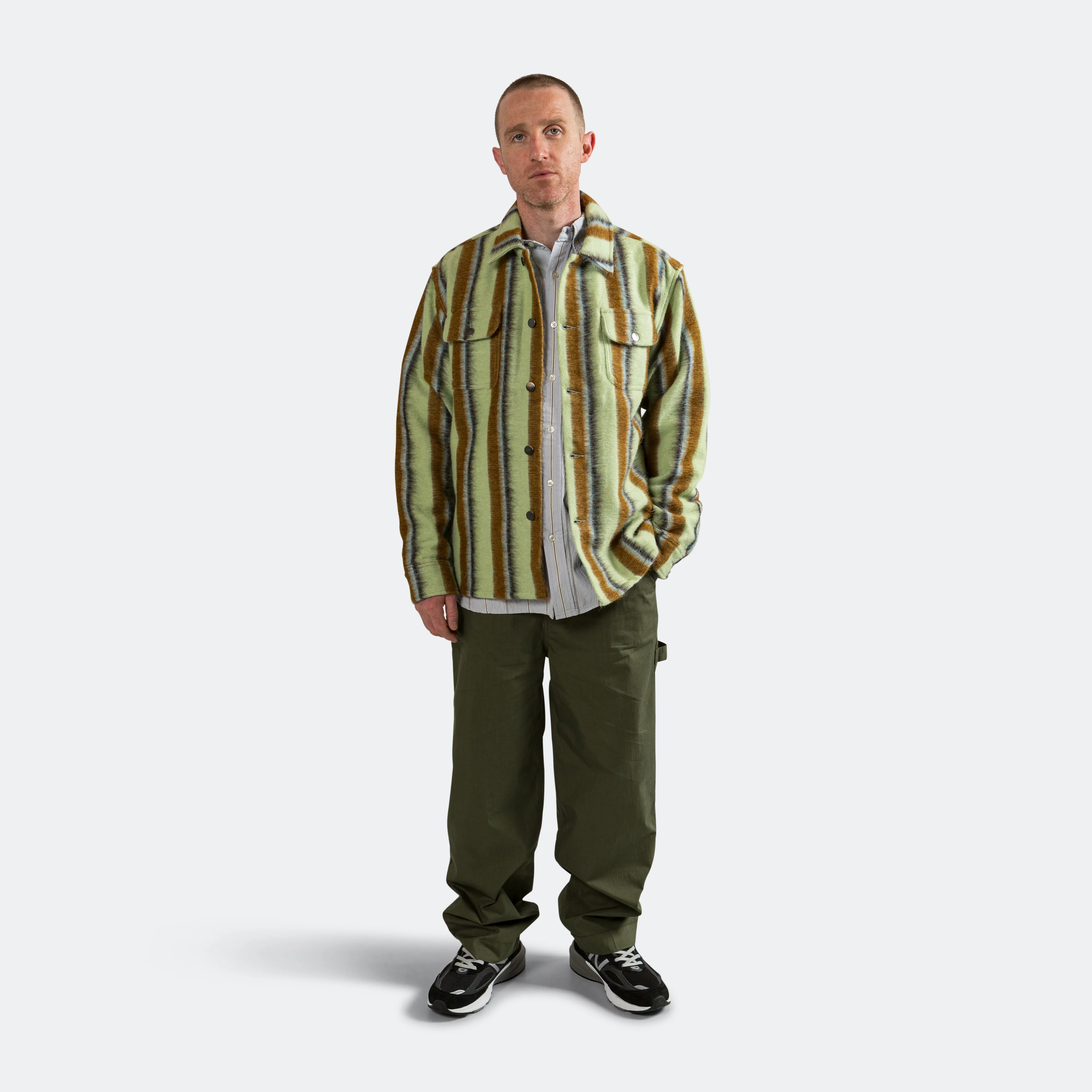 Work Jacket - Green Stripe - Image 2