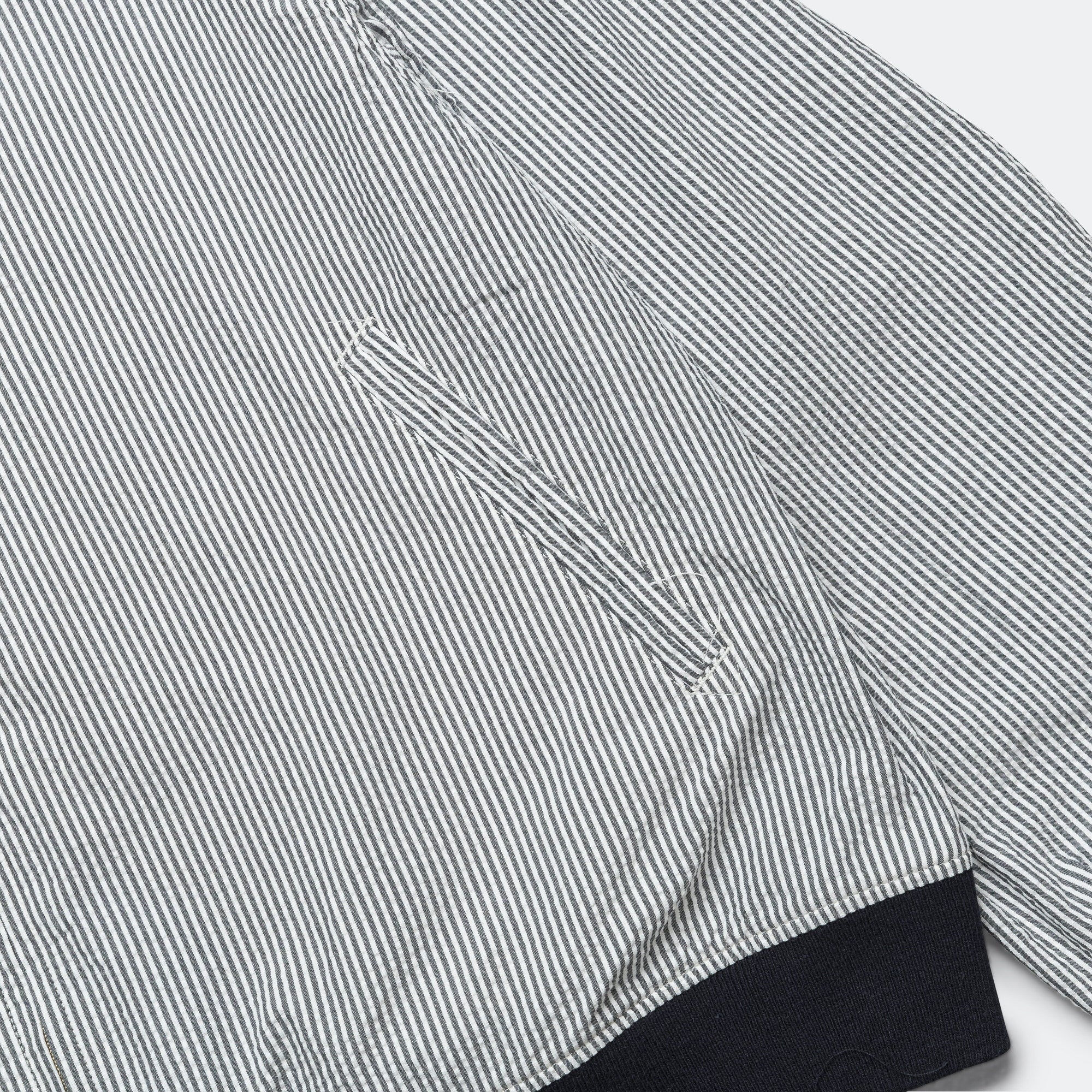 LL Jacket - Navy Cotton Seersucker Stripe - Image 5
