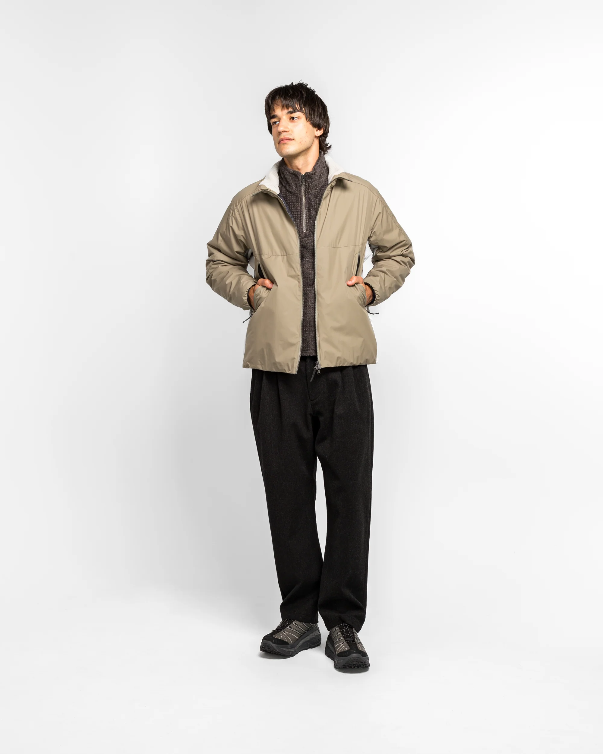 Logan Hybrid Jacket - GORE-TEX Windstopper 2L Nylon Drab - Image 6