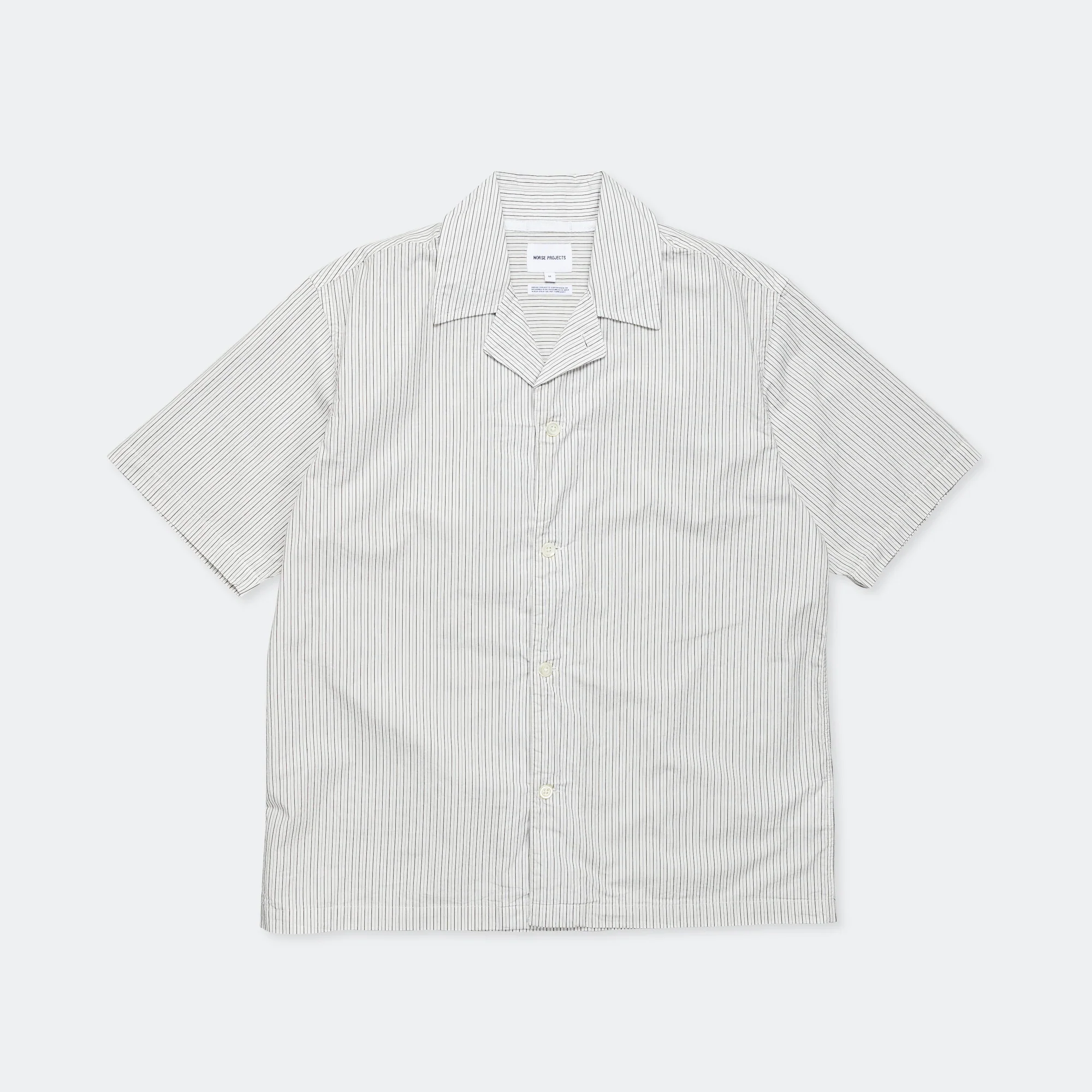 Mads Poplin Stripe SS - Ecru