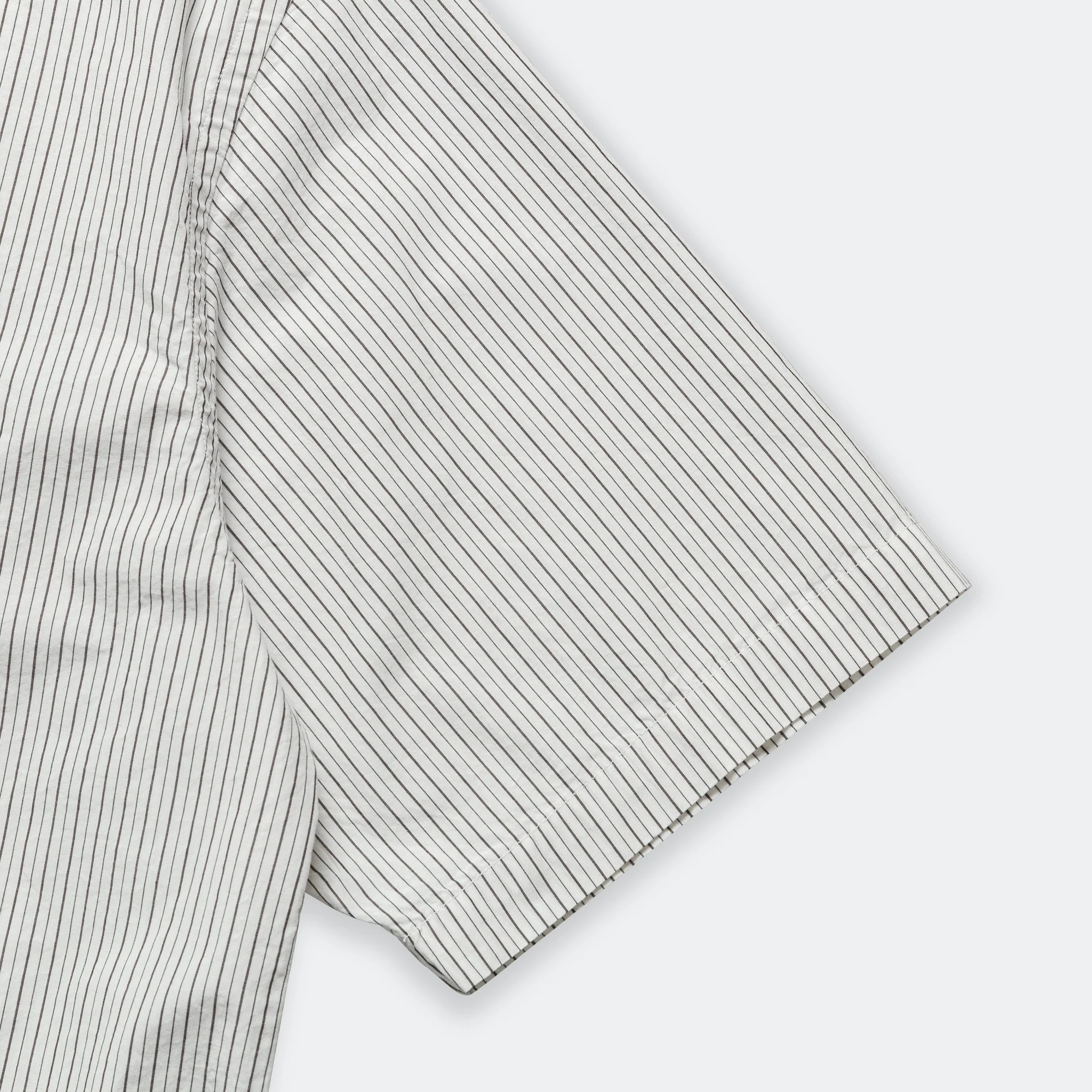 Mads Poplin Stripe SS - Ecru - Image 5