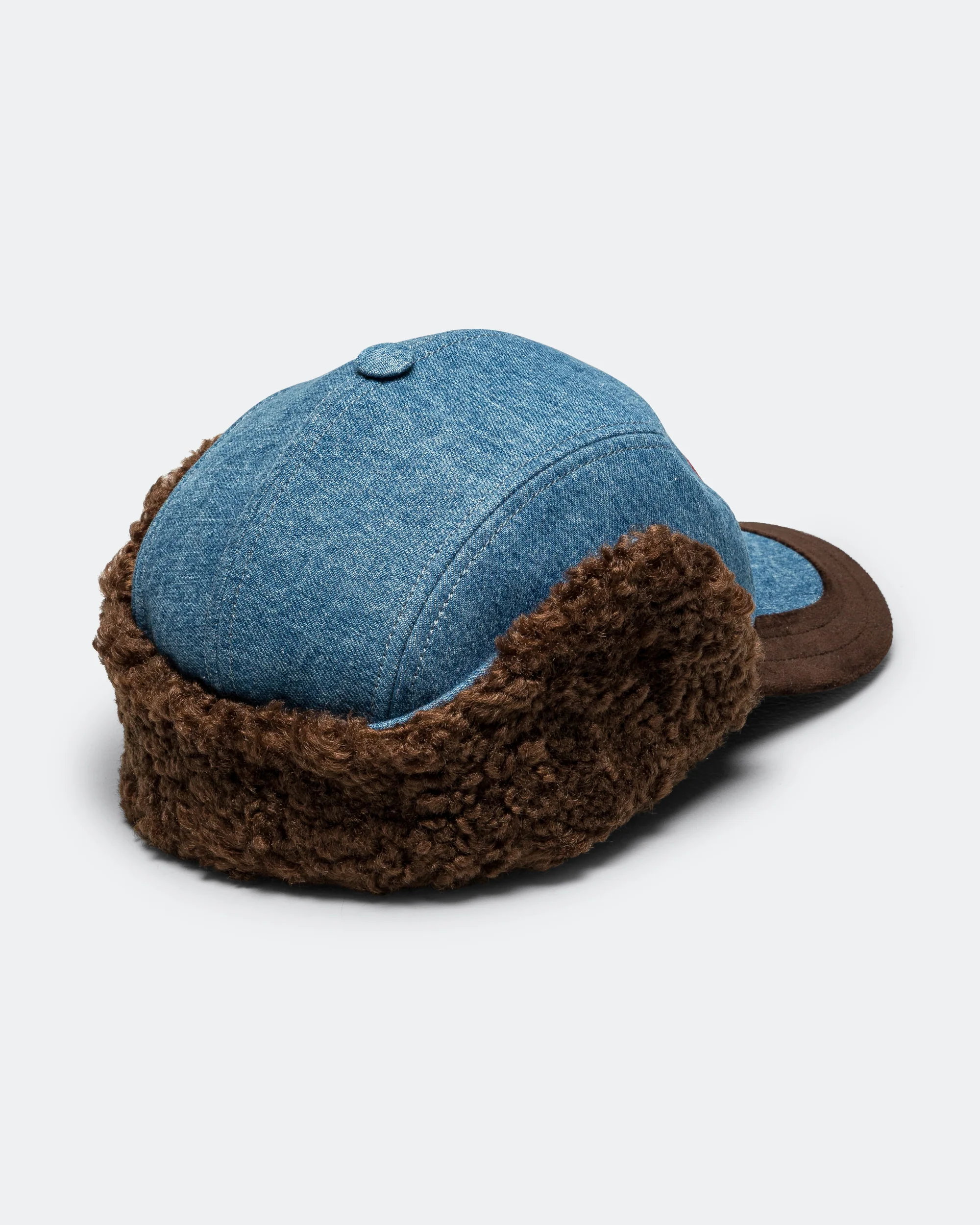 Baseball Trapper Hat - Washed Bull Denim - Image 4