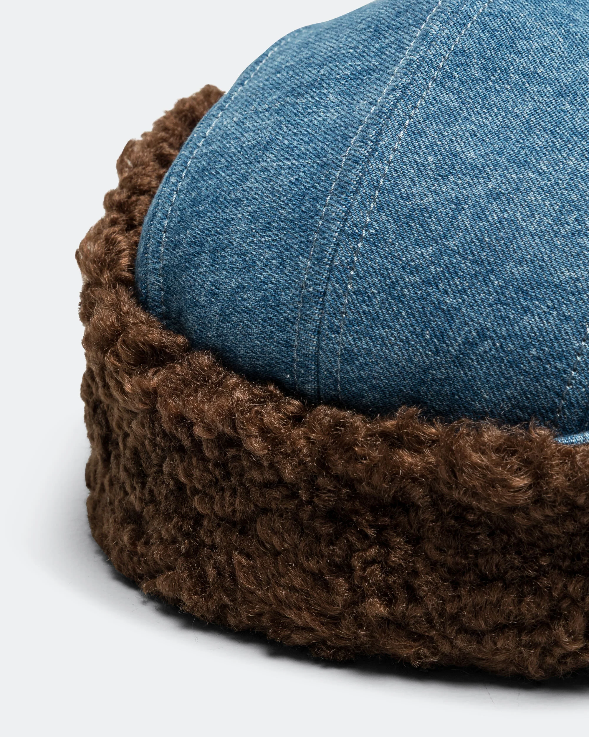 Baseball Trapper Hat - Washed Bull Denim - Image 5