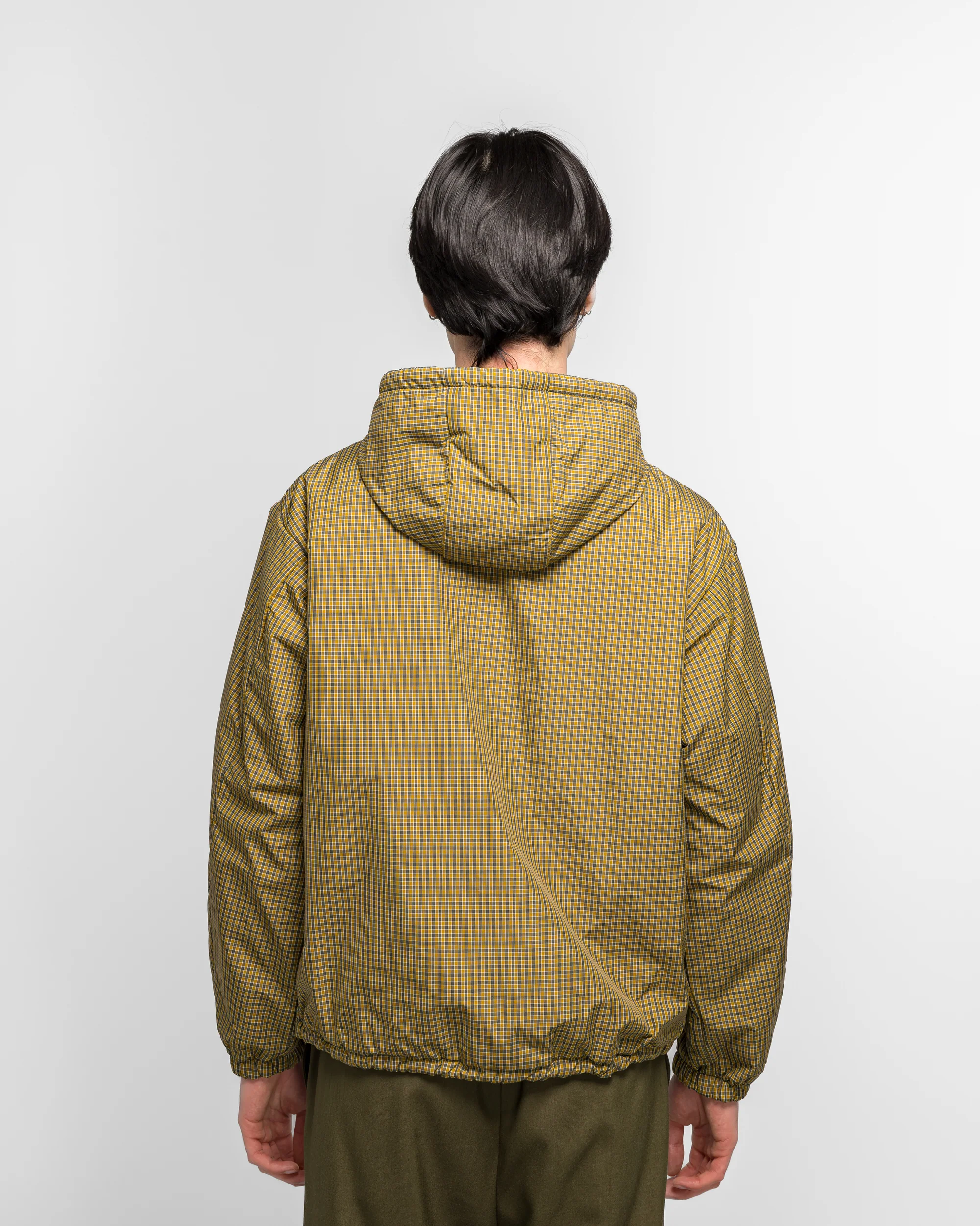 Recycled Microcheck Nylon Jacket - Black - Image 4