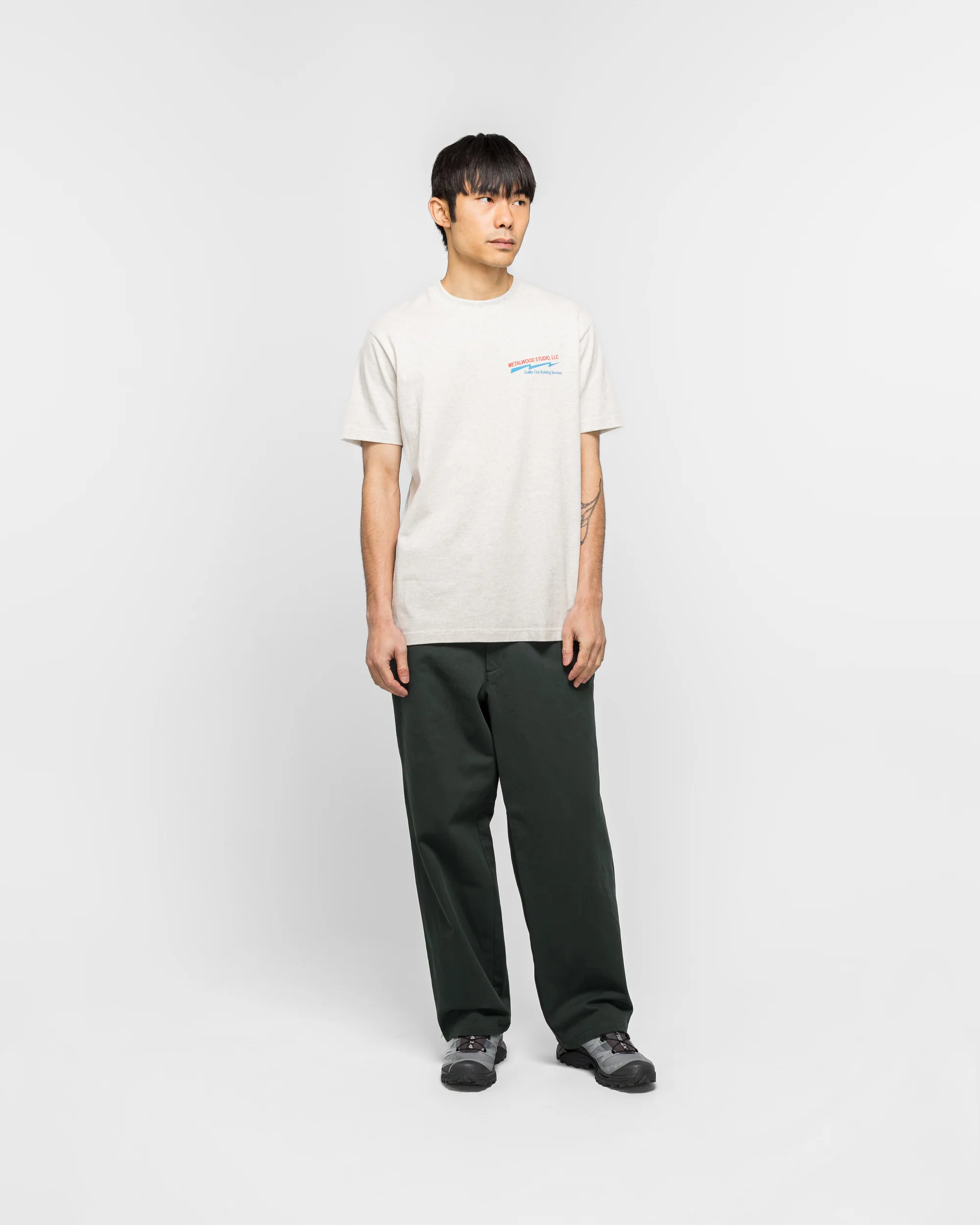 Club Building T-Shirt - Heather Grey - Image 5