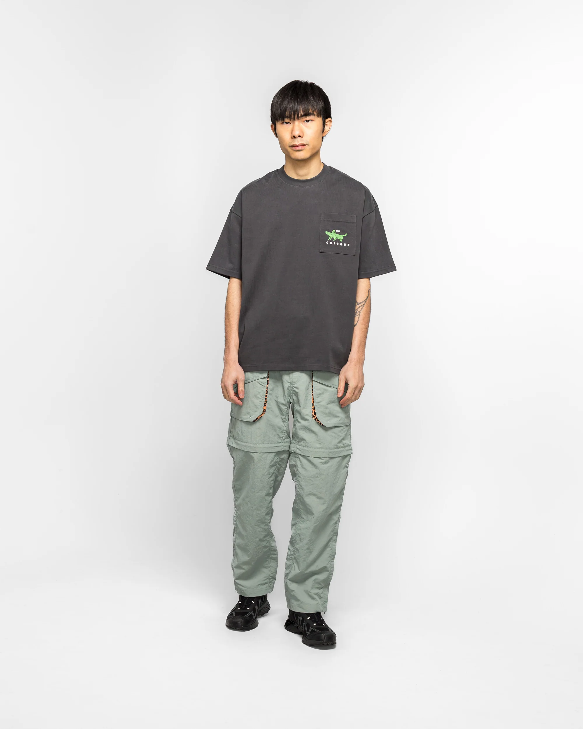 Cricket Heavy Pocket T-Shirt - Tar - Image 6