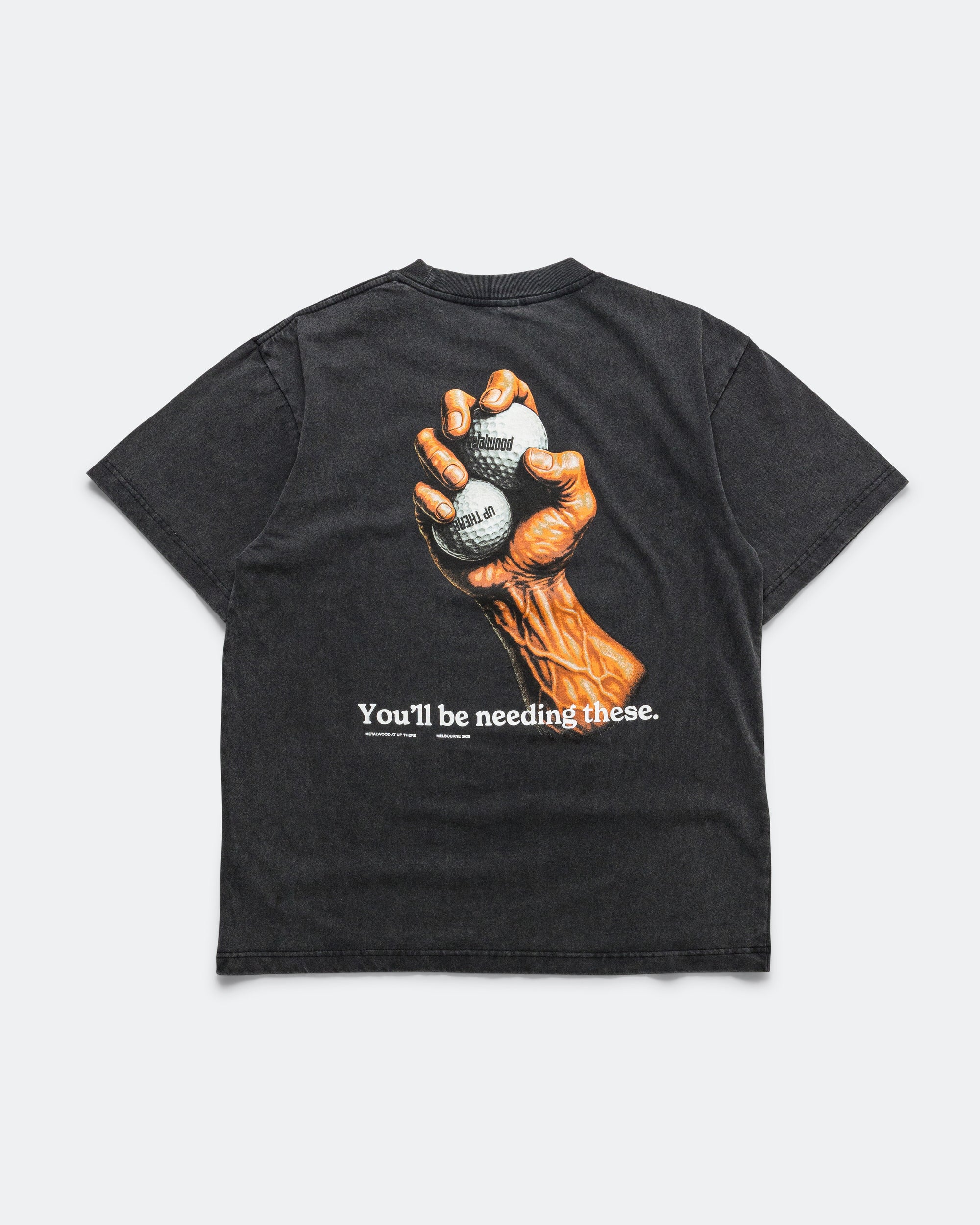Handful T-Shirt x UP THERE - Overdyed Black Wash - Image 2