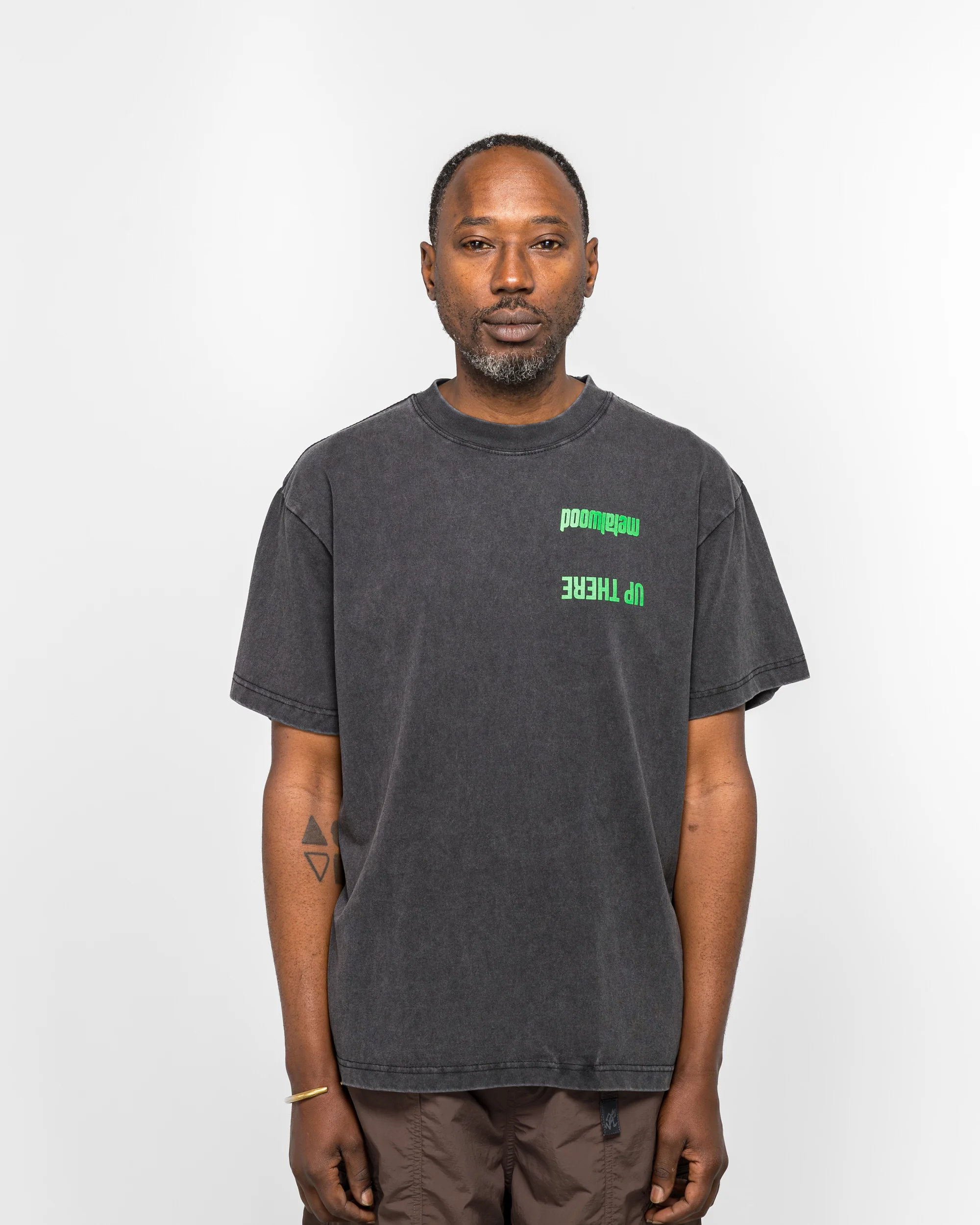 Handful T-Shirt x UP THERE - Overdyed Black Wash - Image 3