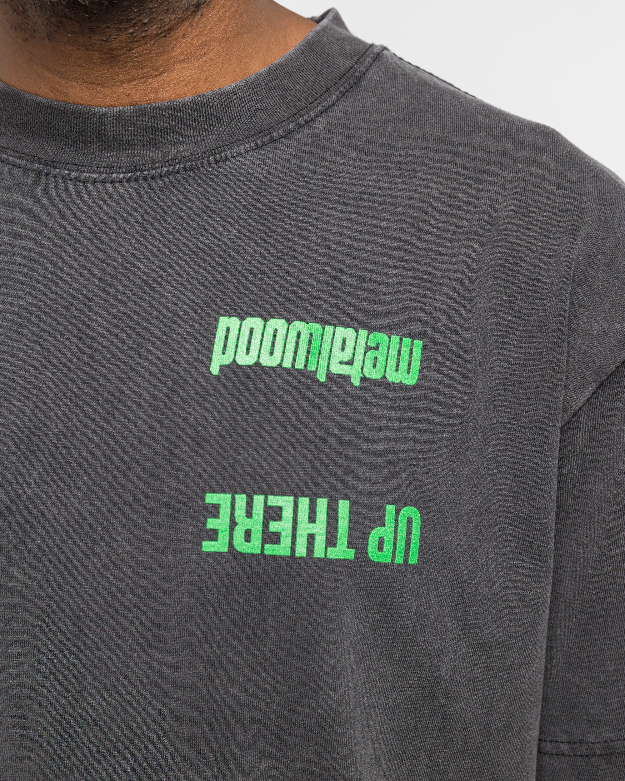 Handful T-Shirt x UP THERE - Overdyed Black Wash - Image 6