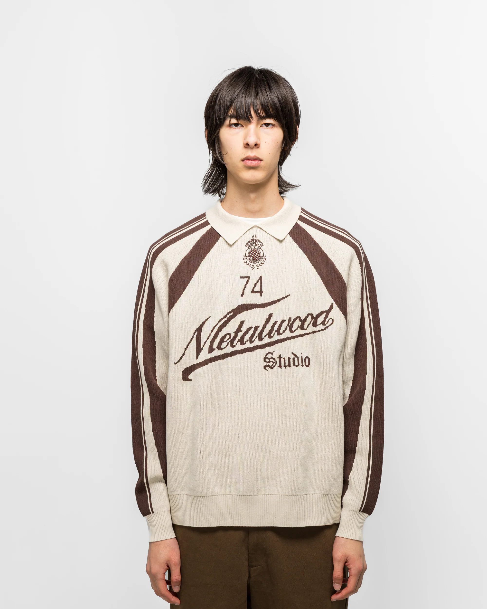 Knit Football Top - Cream - Image 2