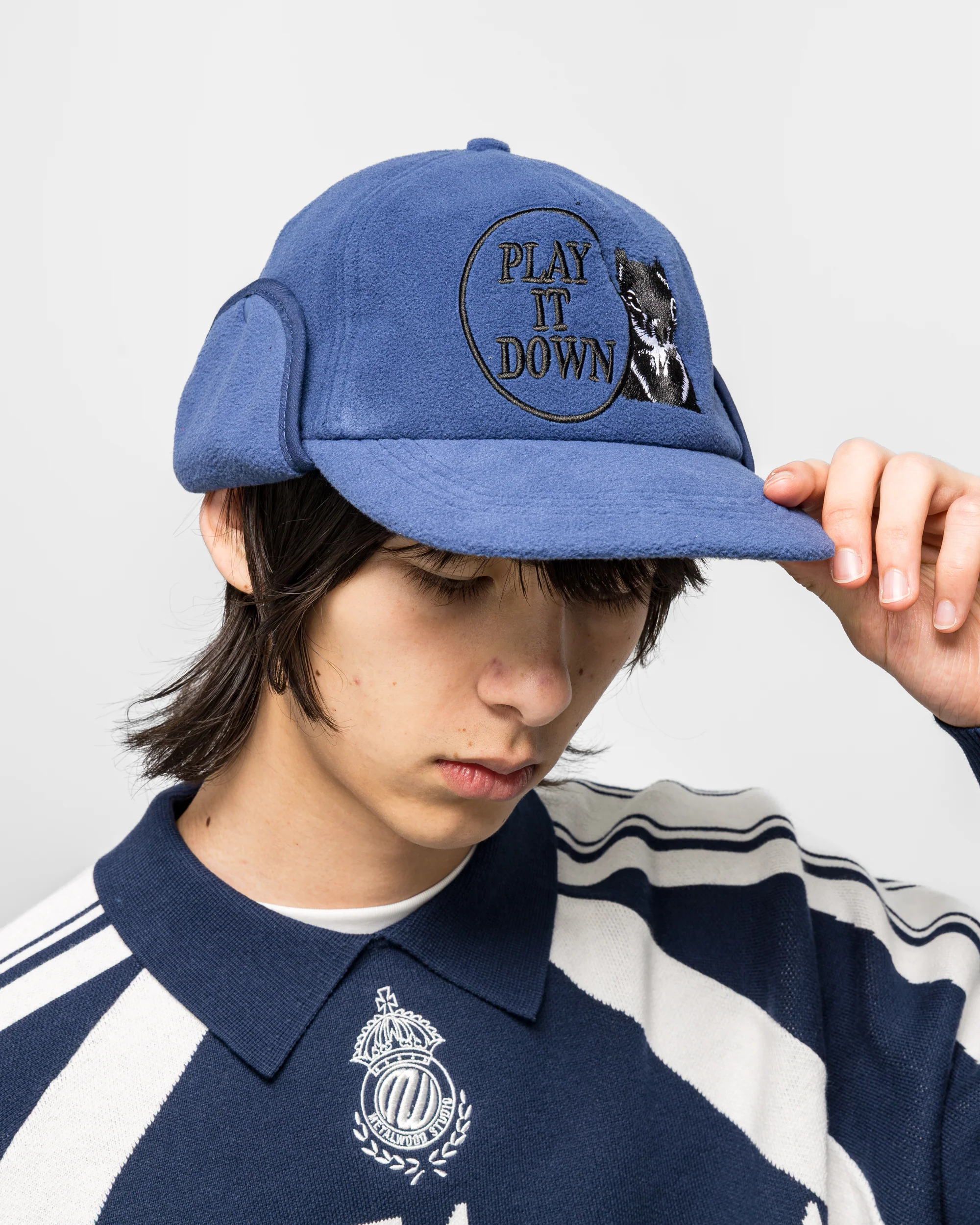 Play It Down Trapper Hat - Blue - Image 2