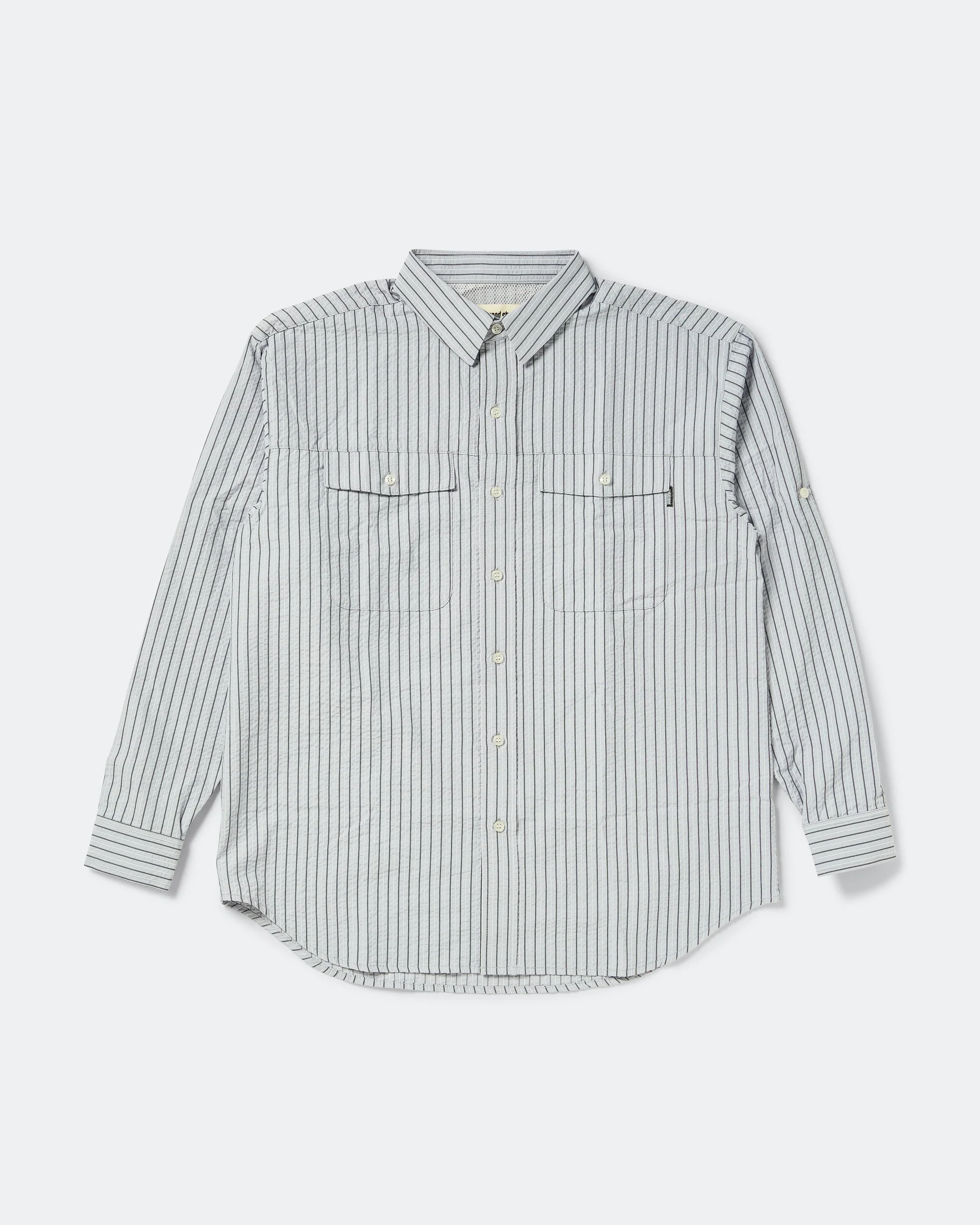 Seersucker Fishing Shirt - Sky