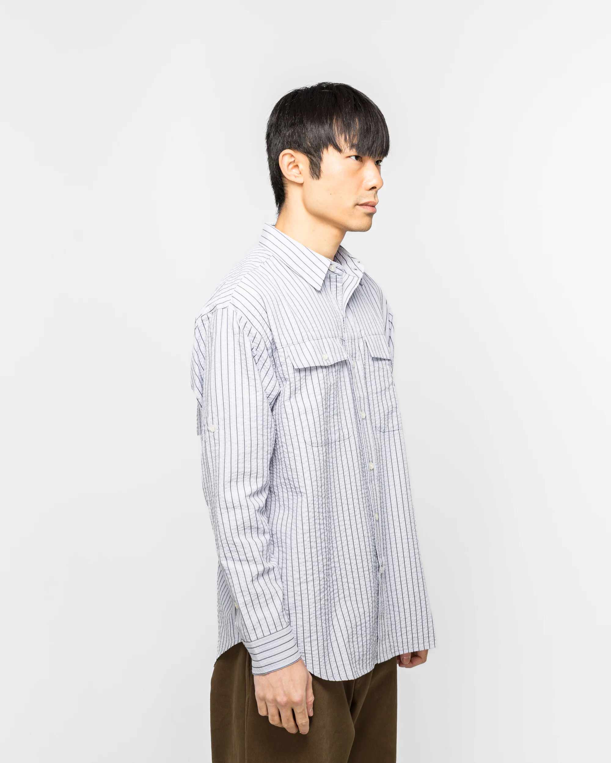 Seersucker Fishing Shirt - Sky - Image 3