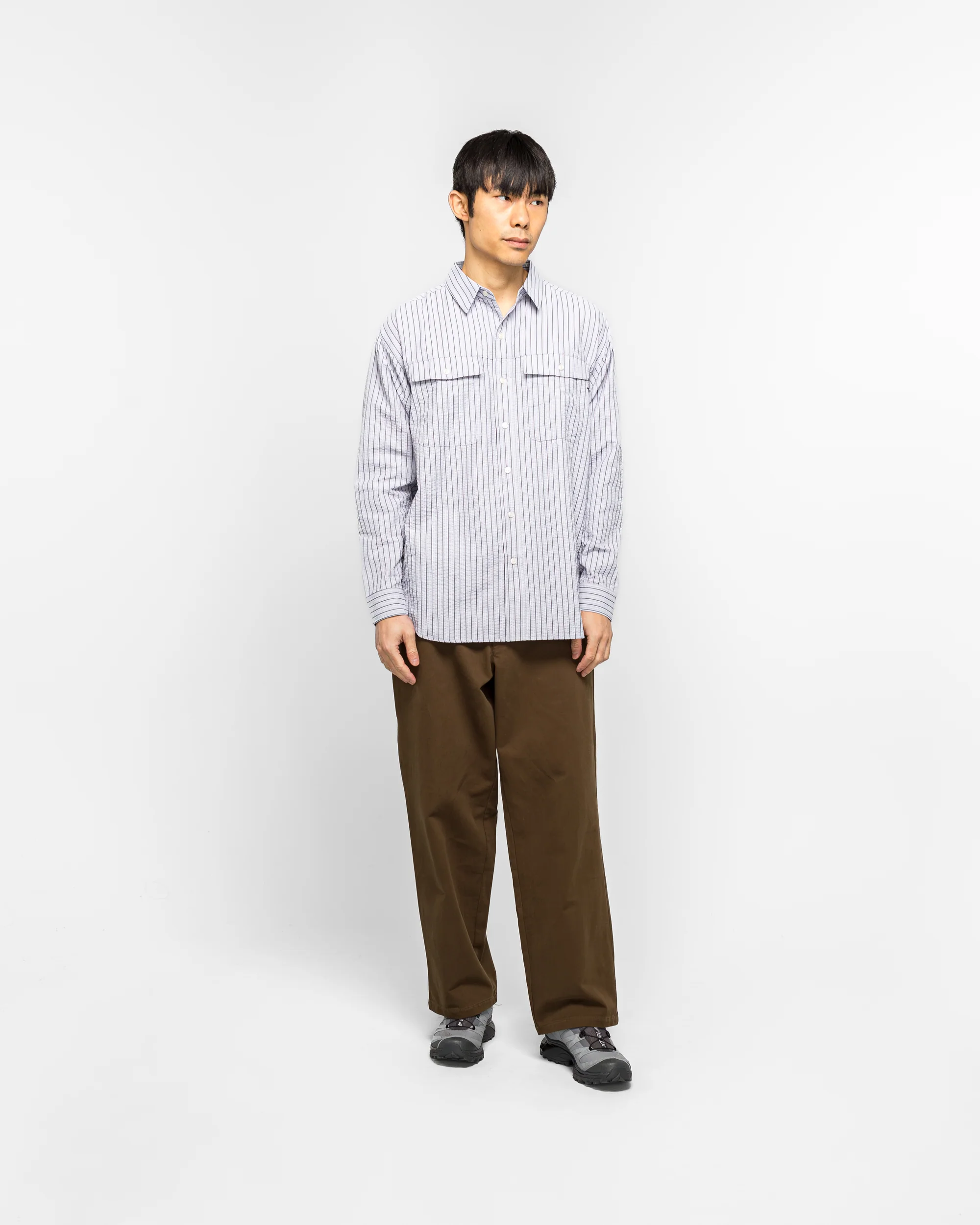 Seersucker Fishing Shirt - Sky - Image 6