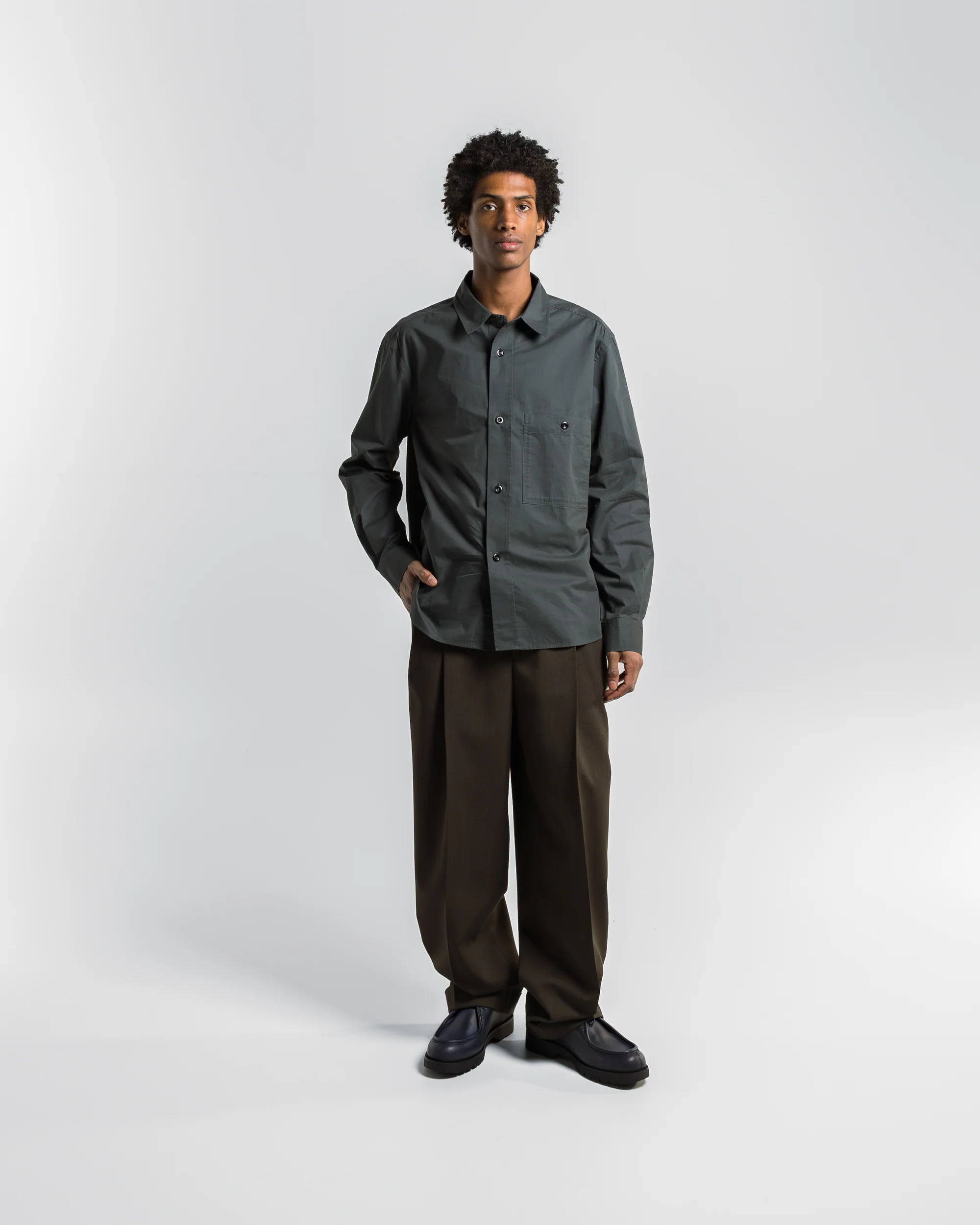 Overall Shirt - Algae Lightweight Brushed Cotton - Image 6