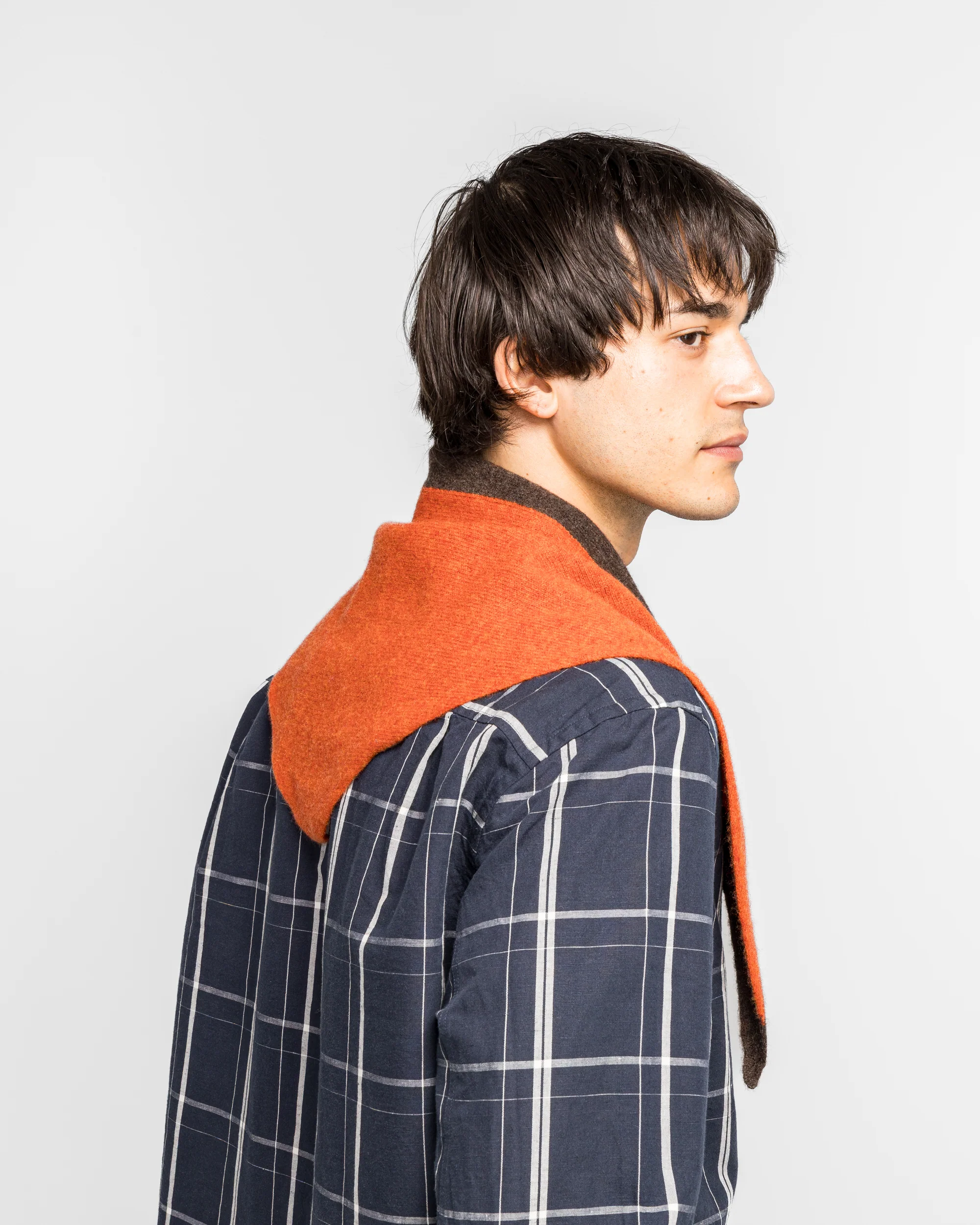 Tipped Scout Scarf - Cocoa/Ember Lambswool - Image 3