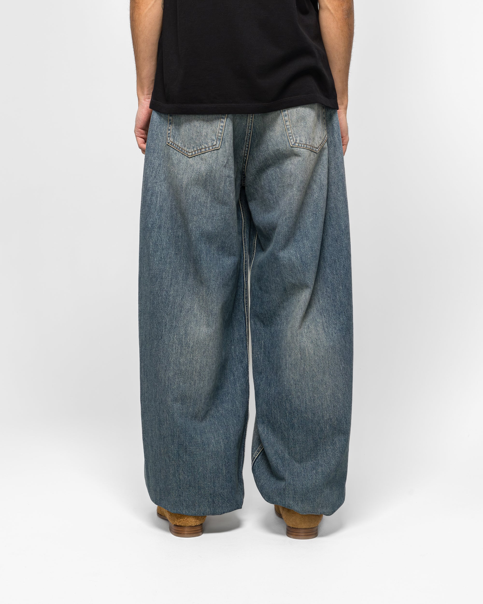 11oz Panelled Denim Trousers - Blue - Image 4