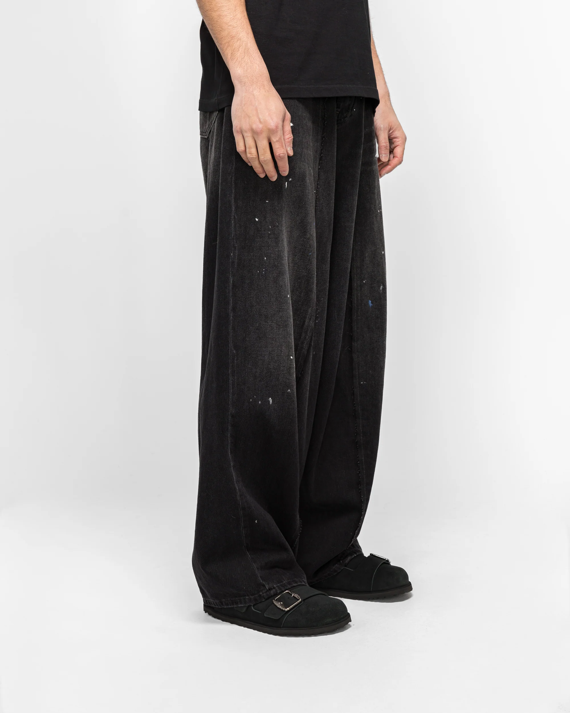 5 Pocket Denim Pants - Black Denim - Image 3