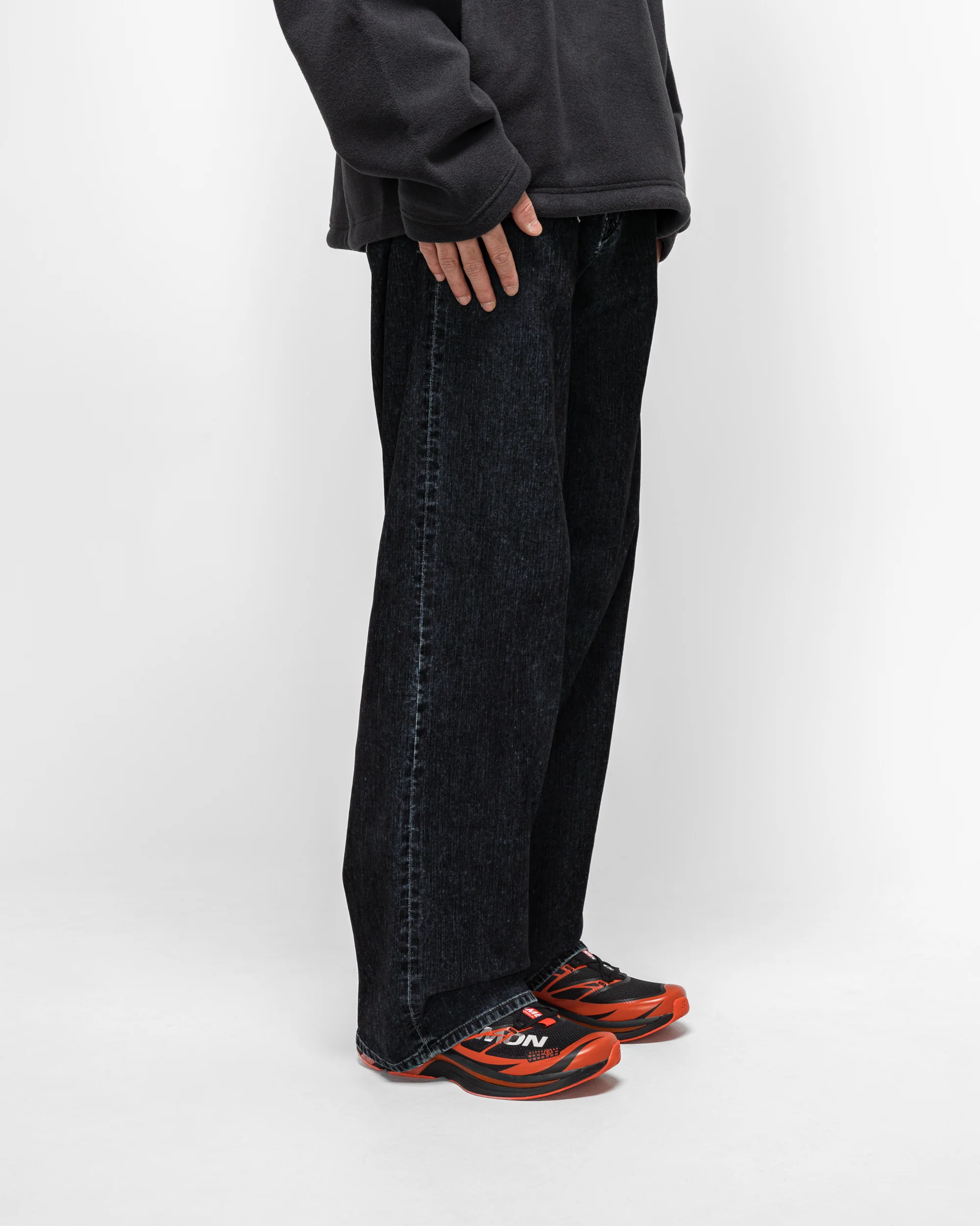 5 Pocket Denim Trousers - Black Denim - Image 3