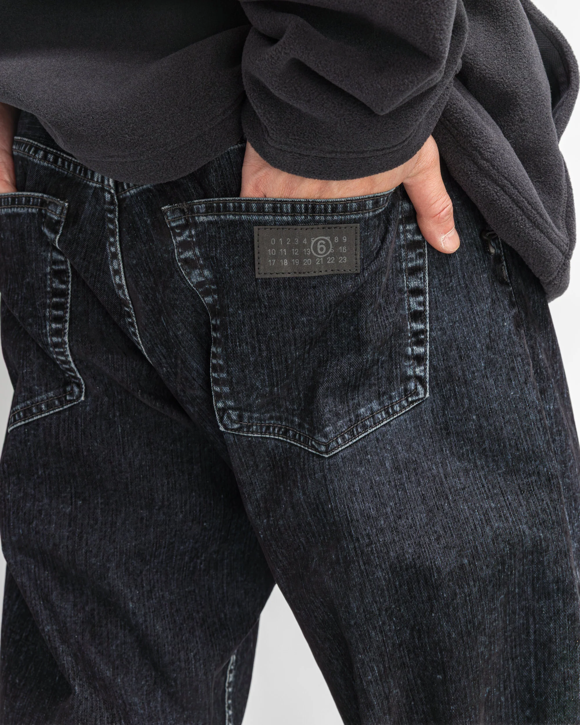 5 Pocket Denim Trousers - Black Denim - Image 5